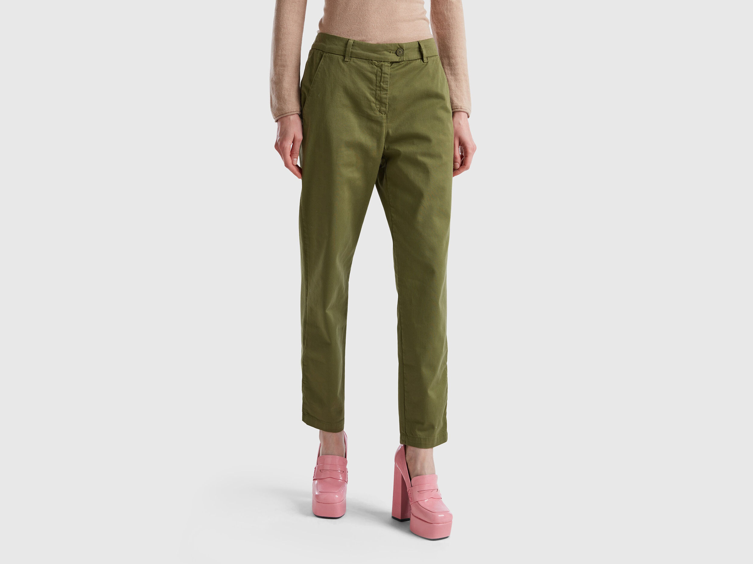 Pantaloni chino in cotone stretch