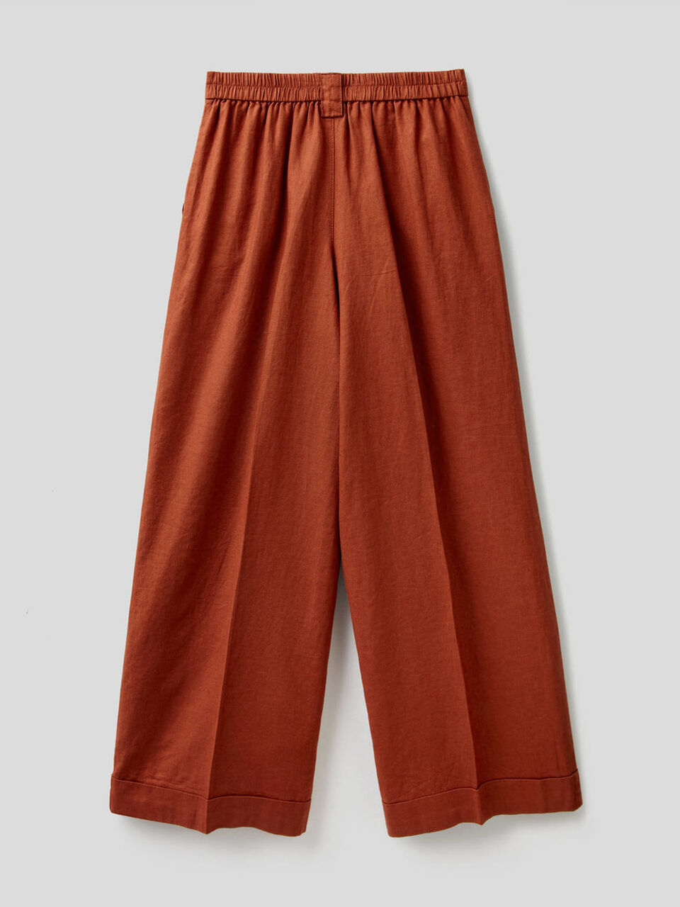 Pantaloni a gamba ampia in 100% lino image number 2