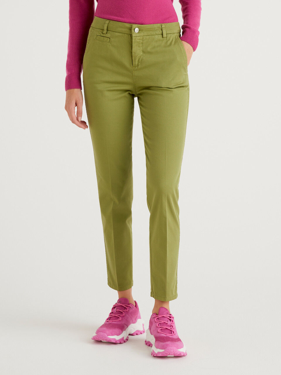 Chino Slim Fit In Cotone Stretch United Colors of Benetton Abbigliamento Pantaloni e jeans Pantaloni Pantaloni chinos 