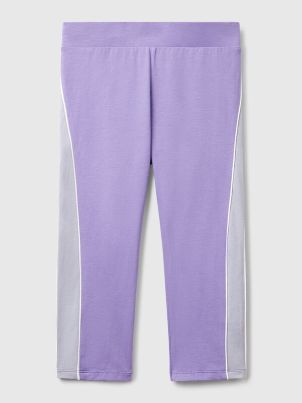 Leggings sportivi con piping Bambina