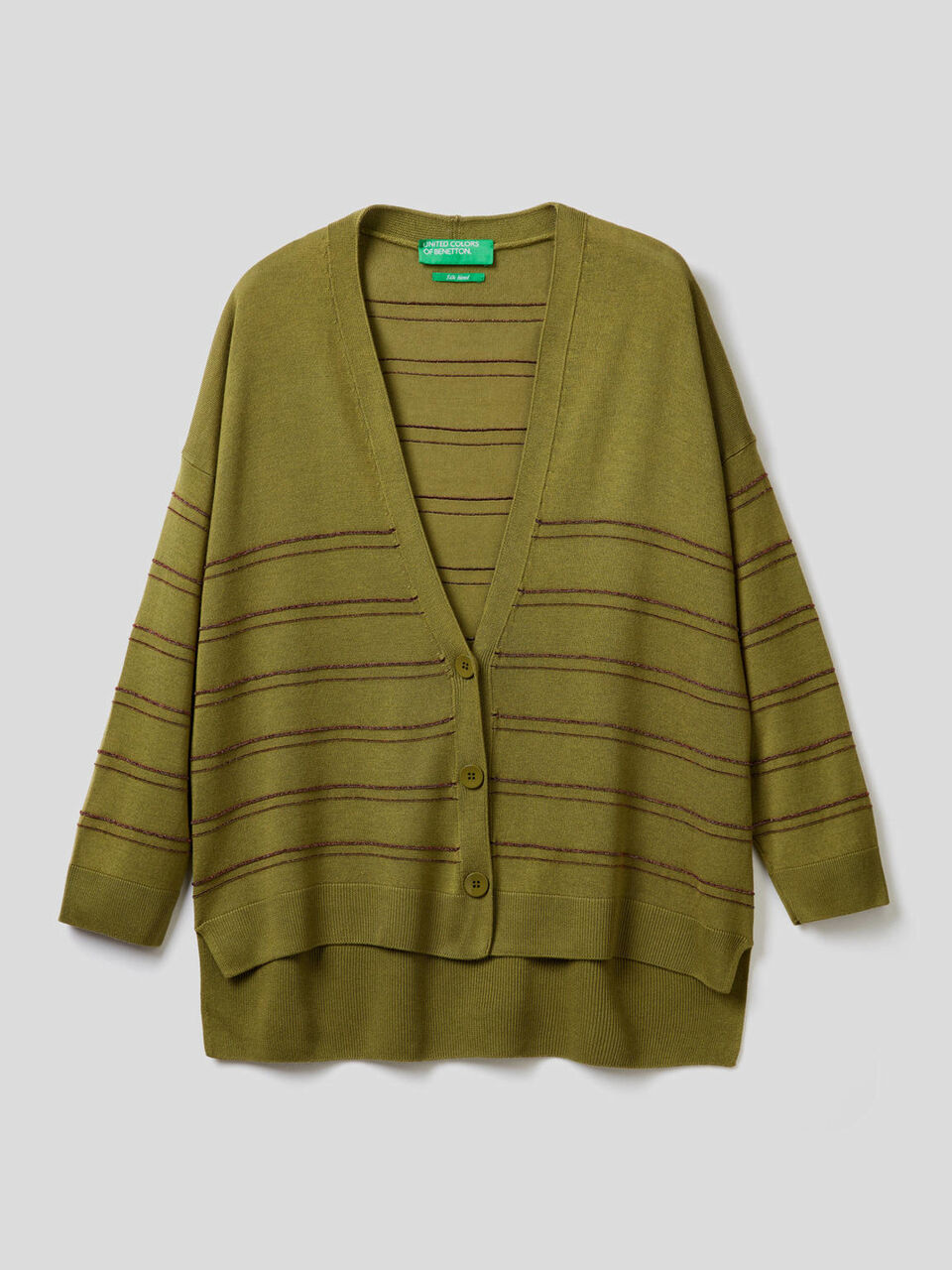 Cardigan in misto seta image number 1