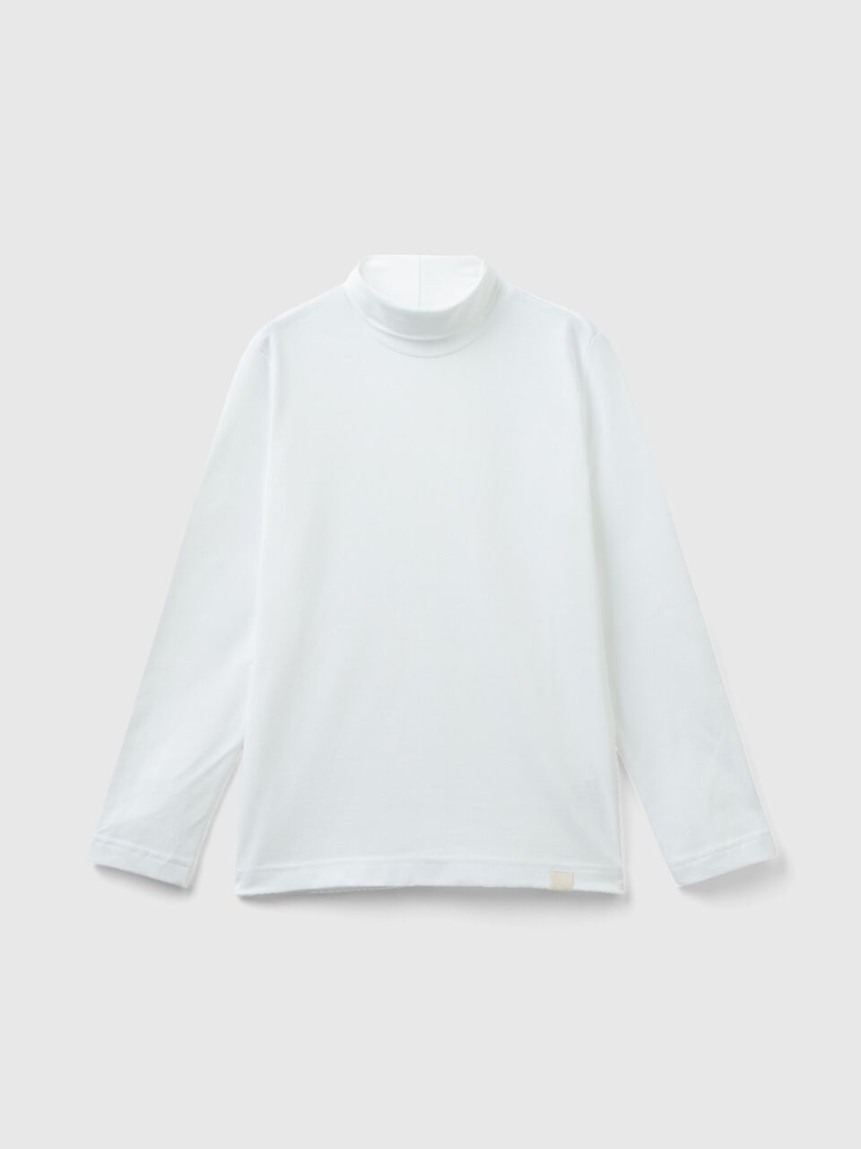 T-shirt dolcevita manica lunga Bianco Bambino