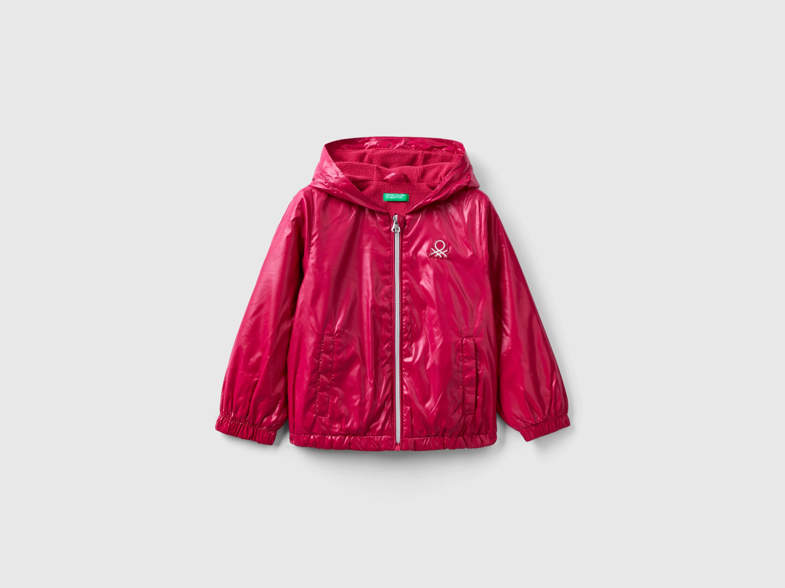 Benetton, Padded Glossy Jacket, size 18-24, Cyclamen, Kids