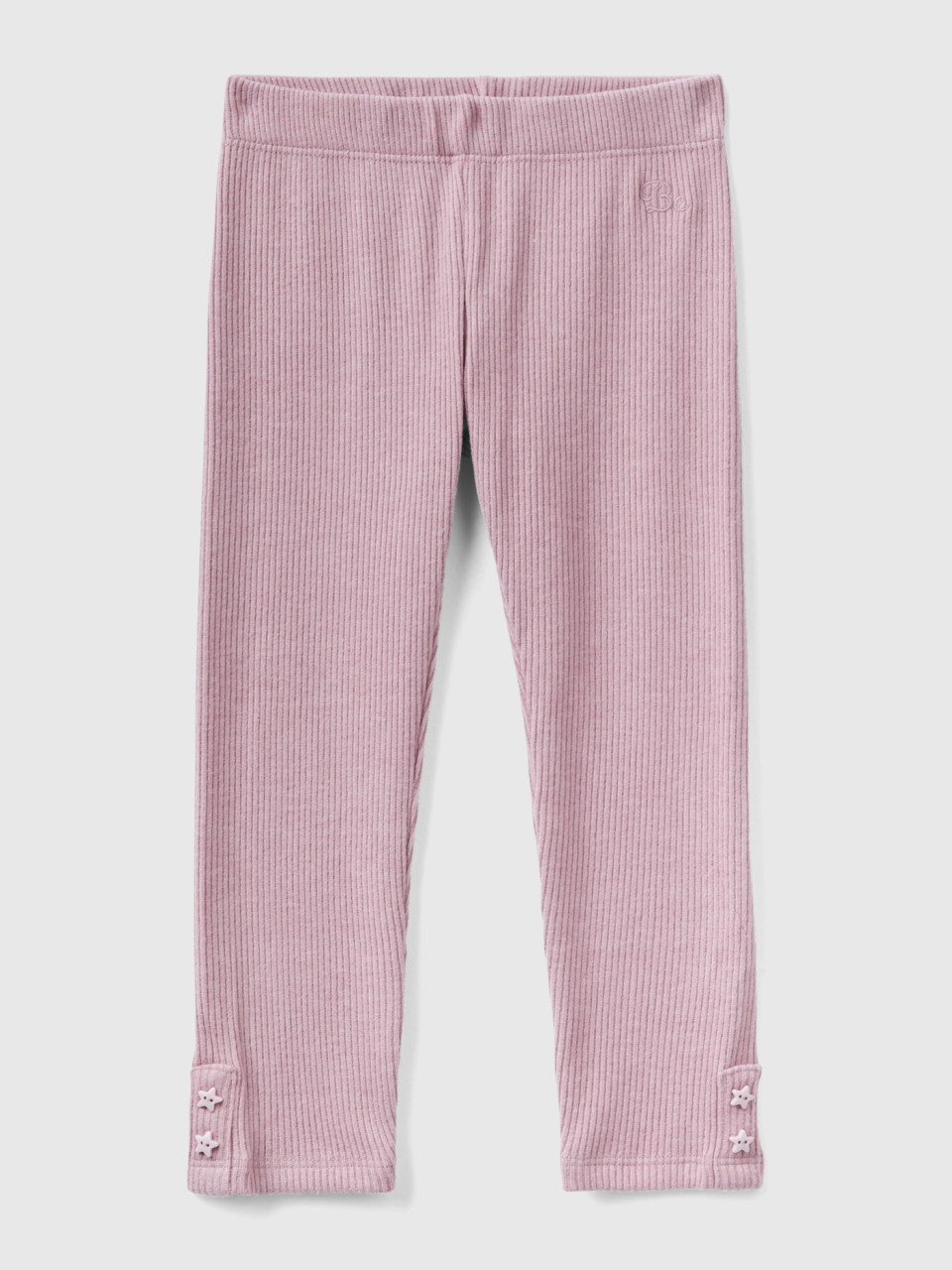 Benetton, Warme Regular-fit-leggings Im Rippenmuster, Pink, female