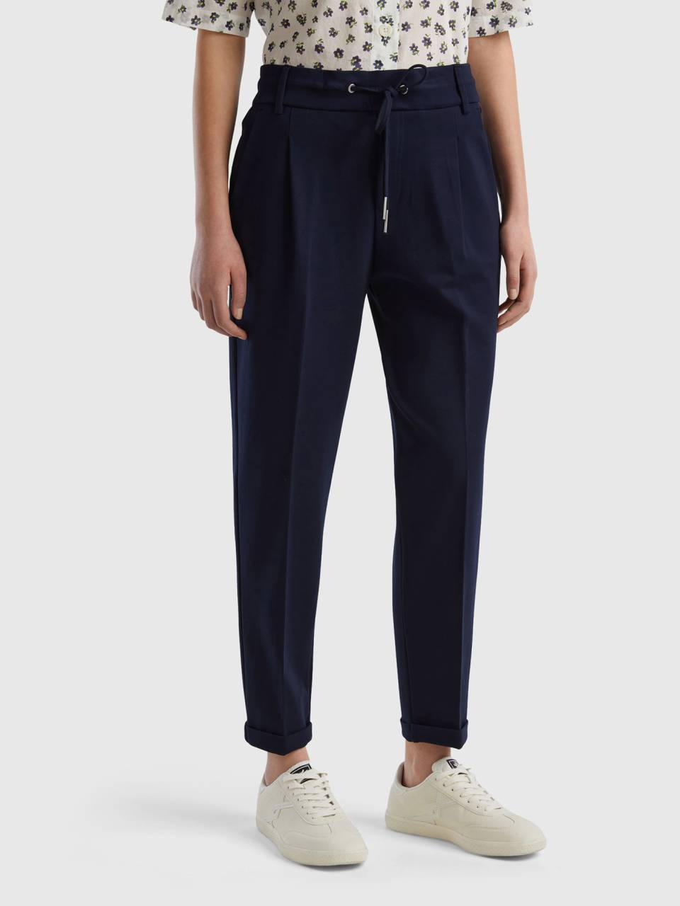 Pantaloni blu benetton on sale