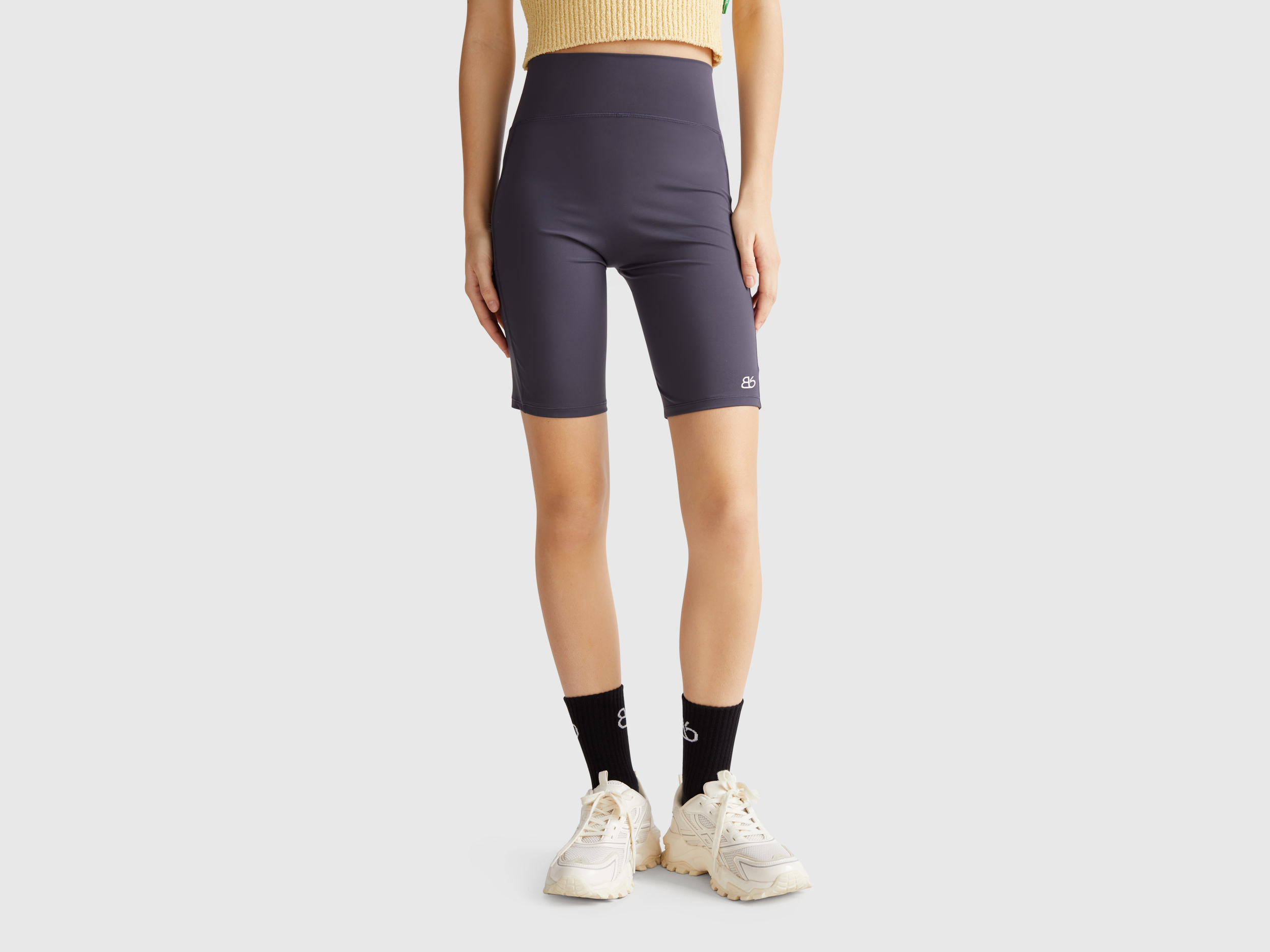 Benetton, Legging De Cyclisme Sportif, taille M, Gris Foncé - United Colors of Benetton - Modalova