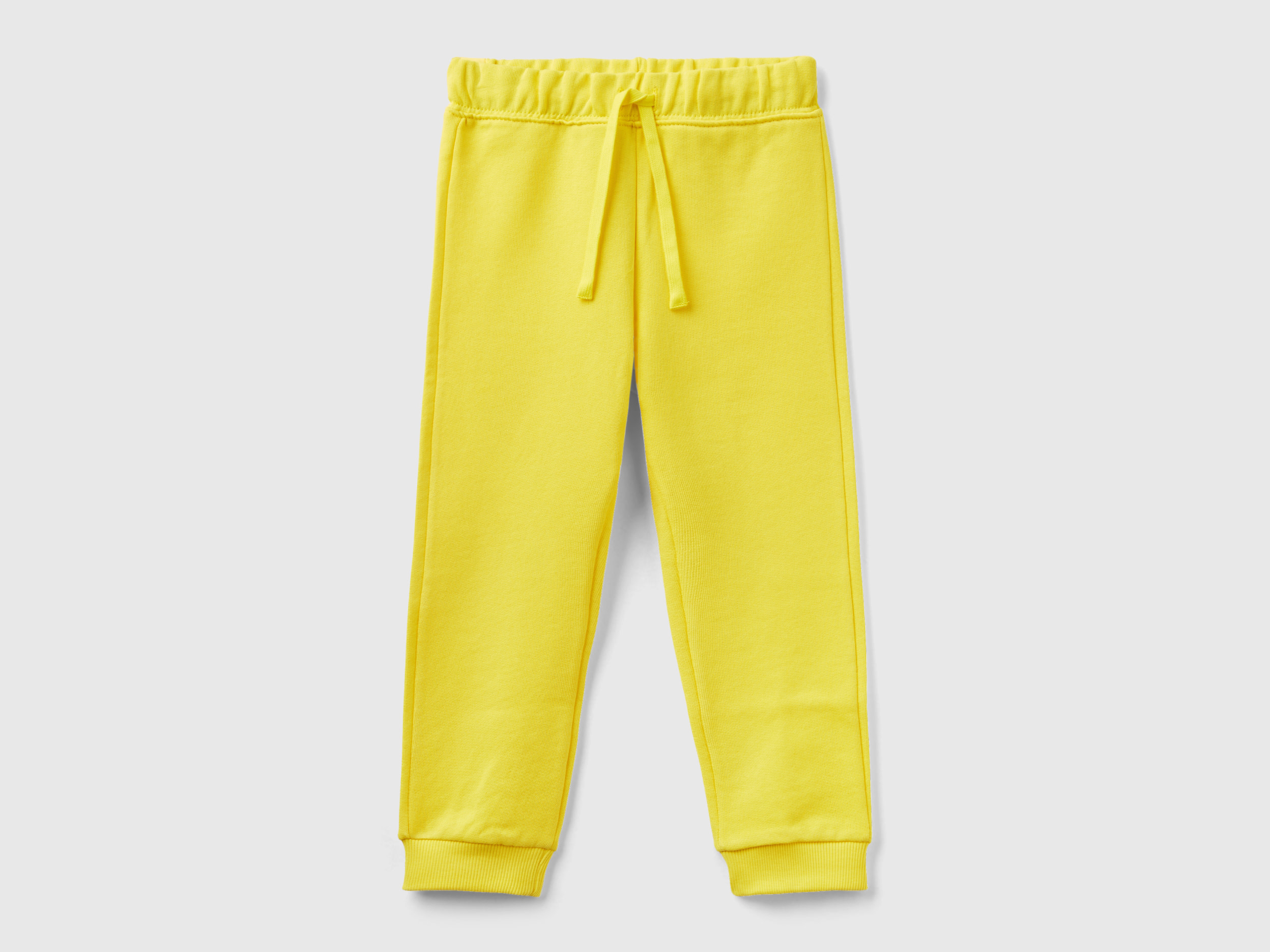 Benetton, Regular Fit Sweat Joggers, size 4-5, Yellow, Kids
