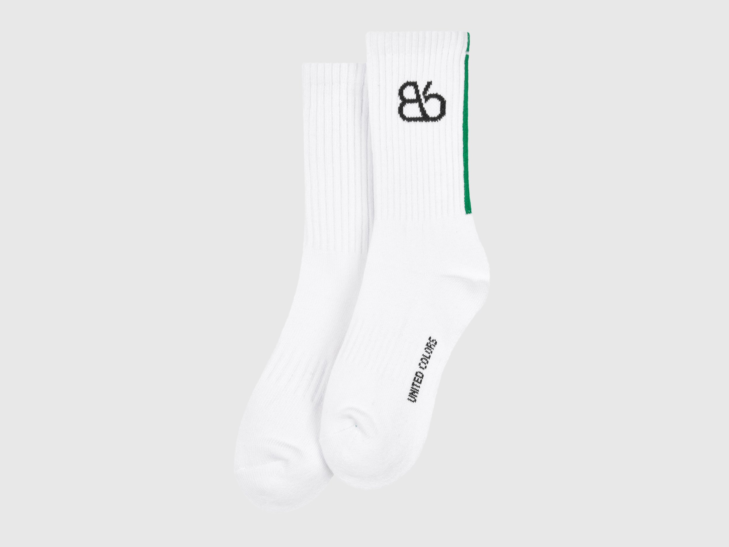 Benetton, Socks In Stretch Cotton Blend, size 3-4, White, Women