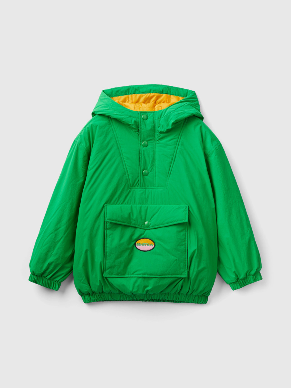 Benetton, Green Jacket With Pocket, Green, Kids