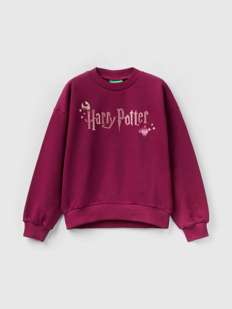 Felpa Harry Potter con glitter Prugna Bambina