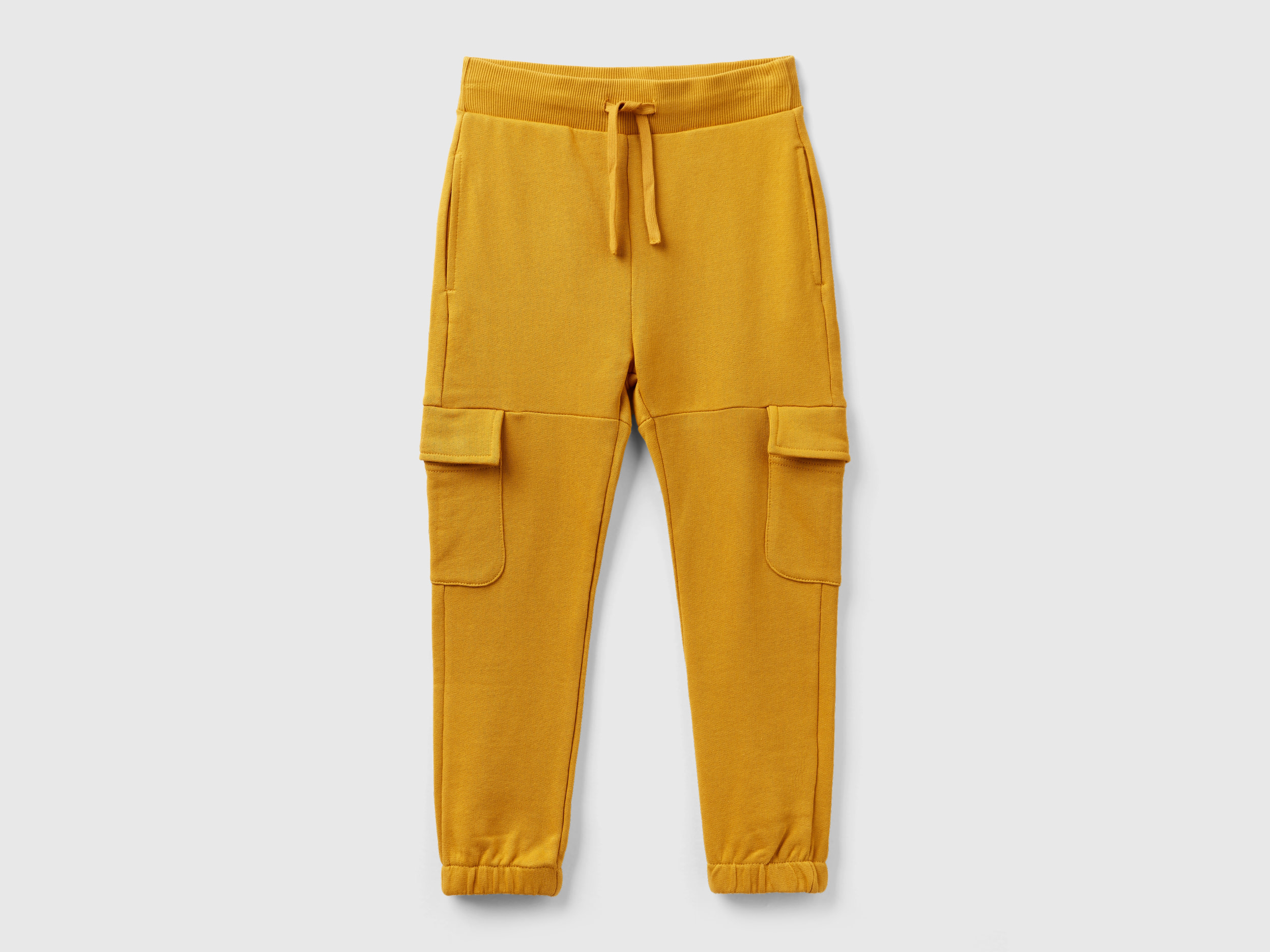 Benetton, Cargo Sweatpants, size 3XL, Mustard, Kids
