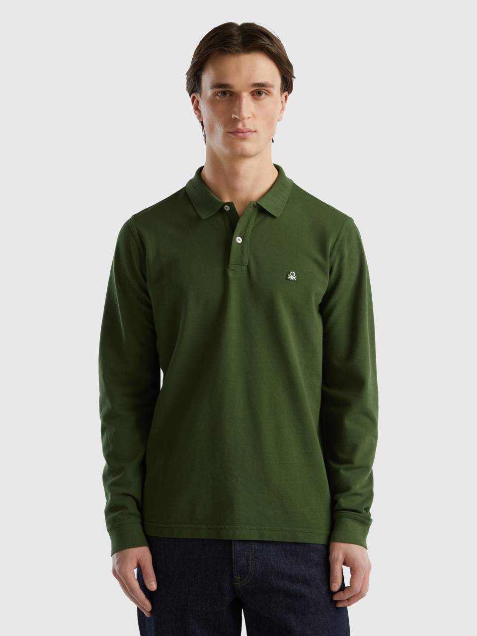 Polo uomo sales manica lunga benetton