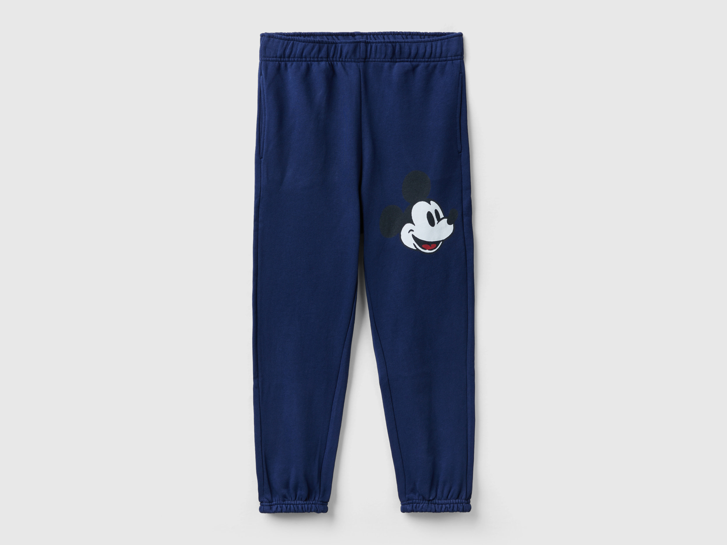 Benetton, Dark Blue Joggers With Mickey Mouse Print, size M, Dark Blue, Kids