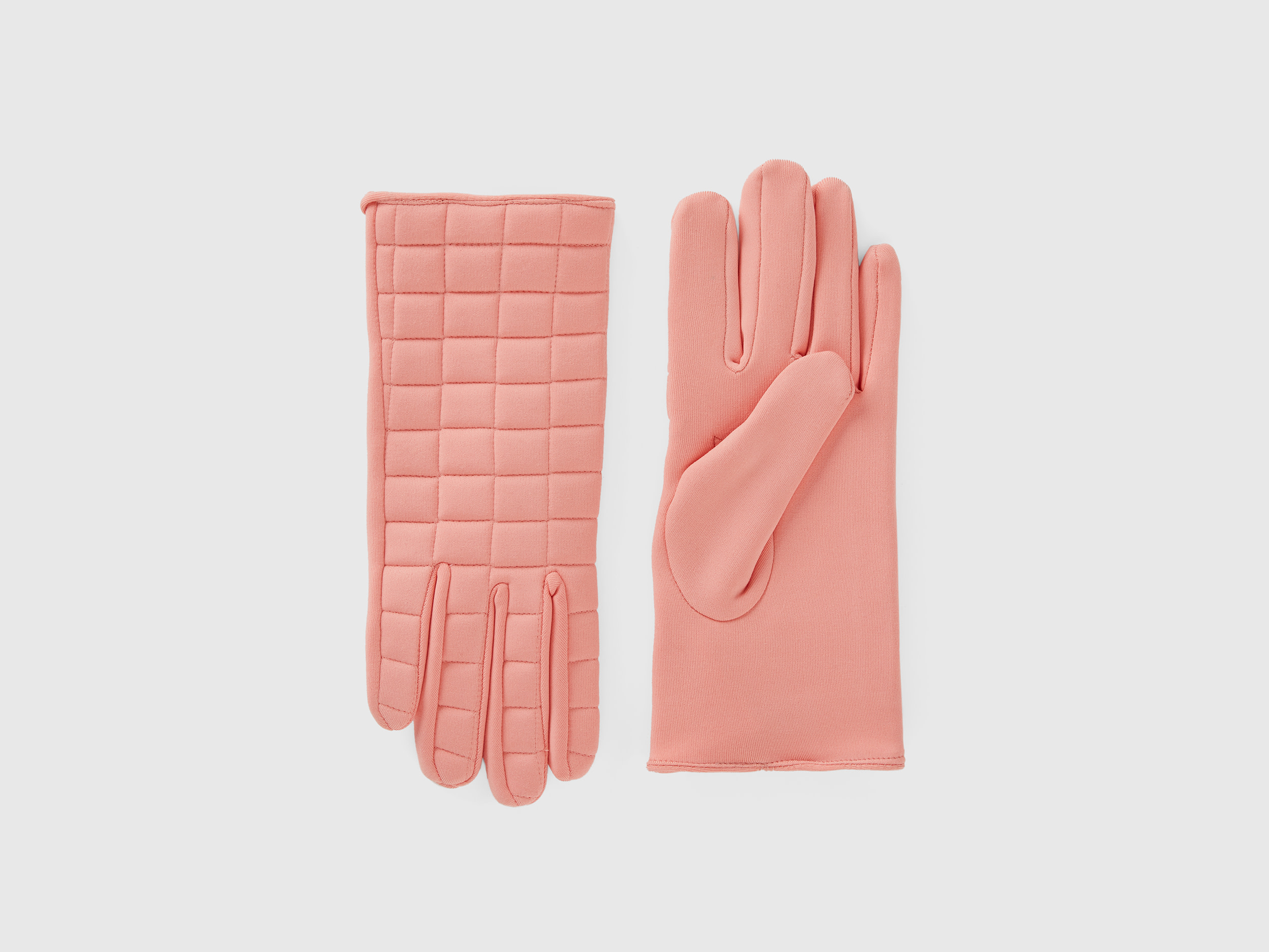 benetton, gants rembourrés en nylon, taille xs, rose, femme