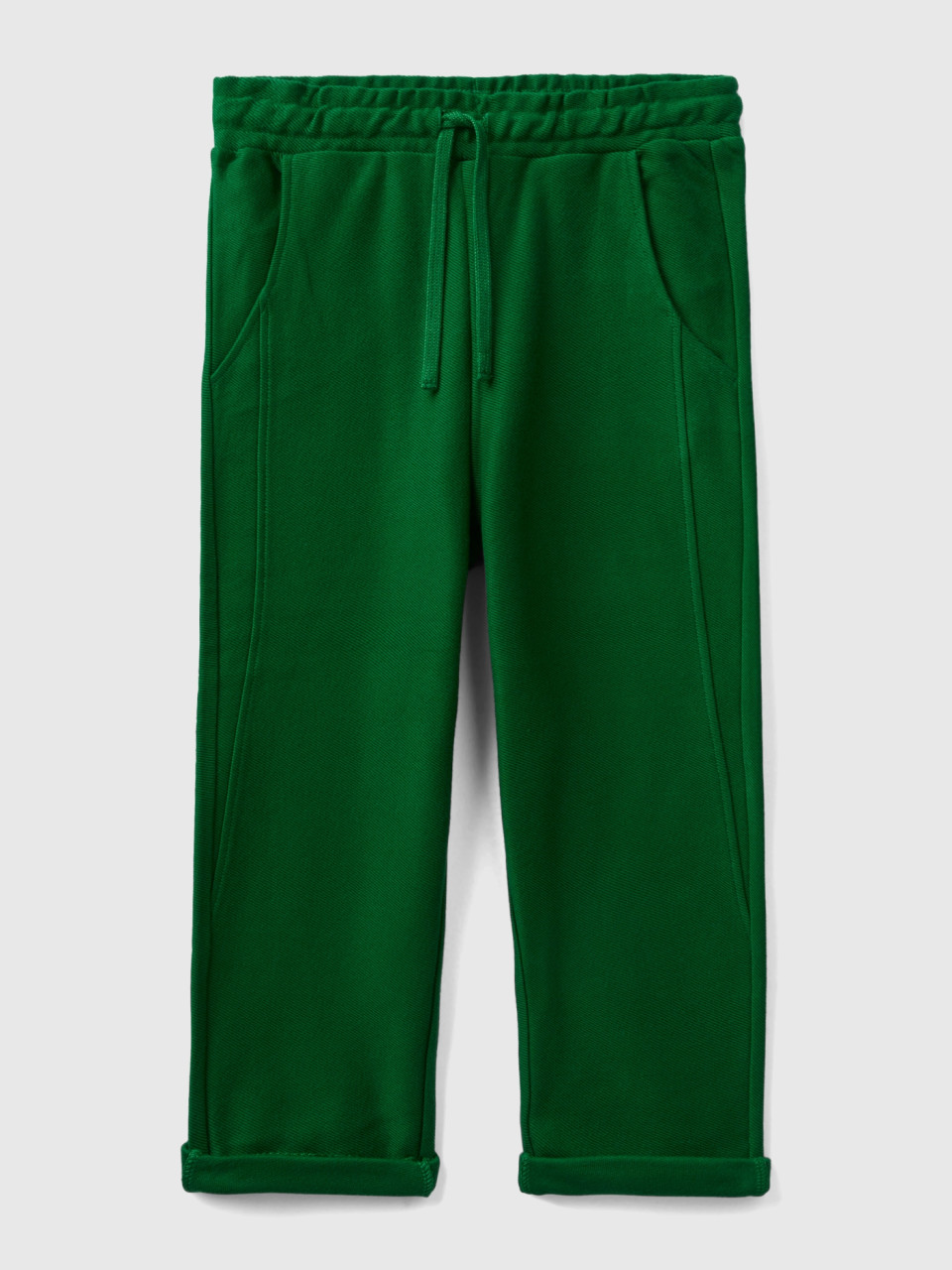 Benetton, Carrot Fit Joggers With be Embroidery, Green, Kids