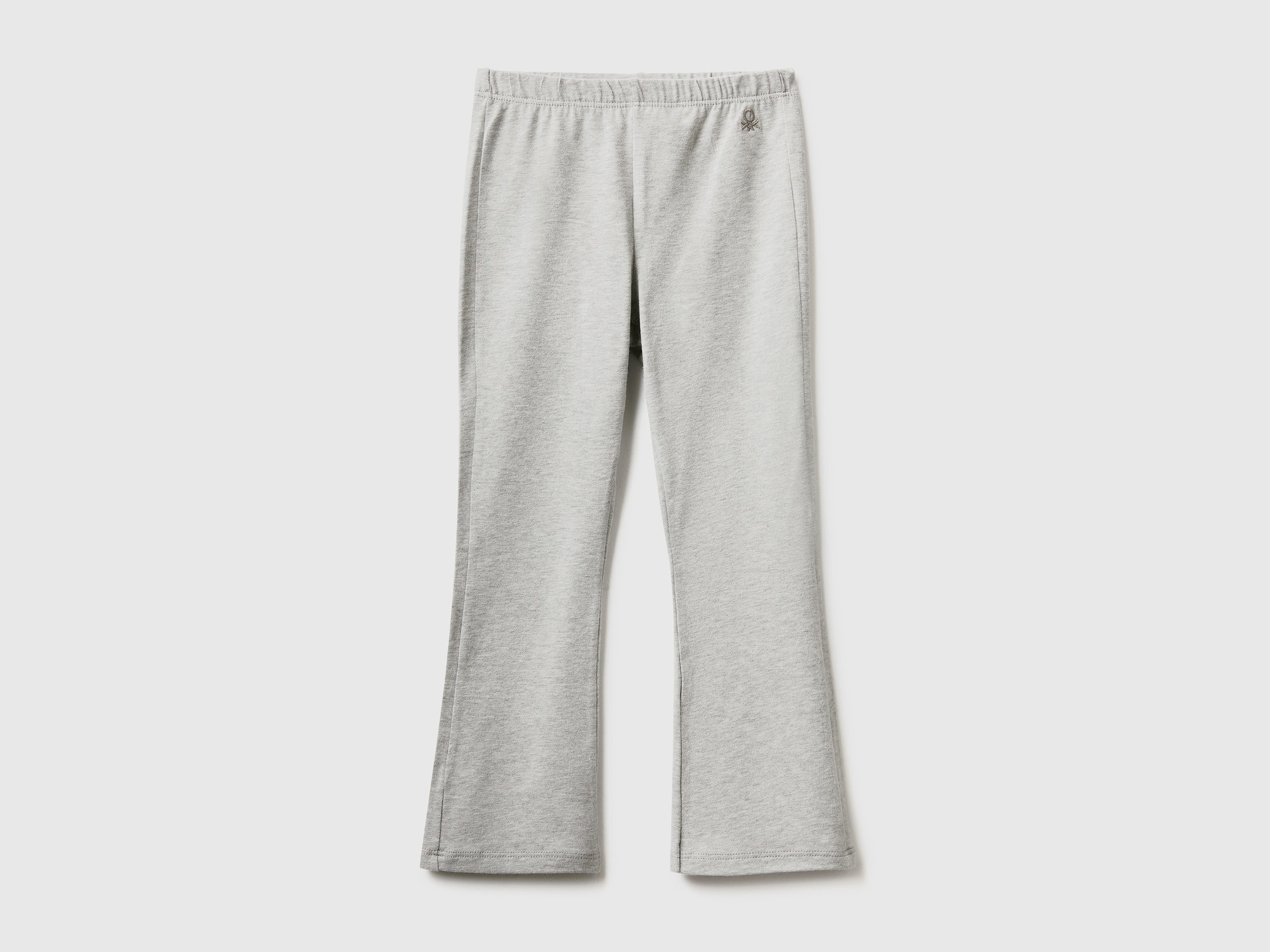 benetton, legging patte d’eph en coton stretch, taille 18-24, gris clair, enfants