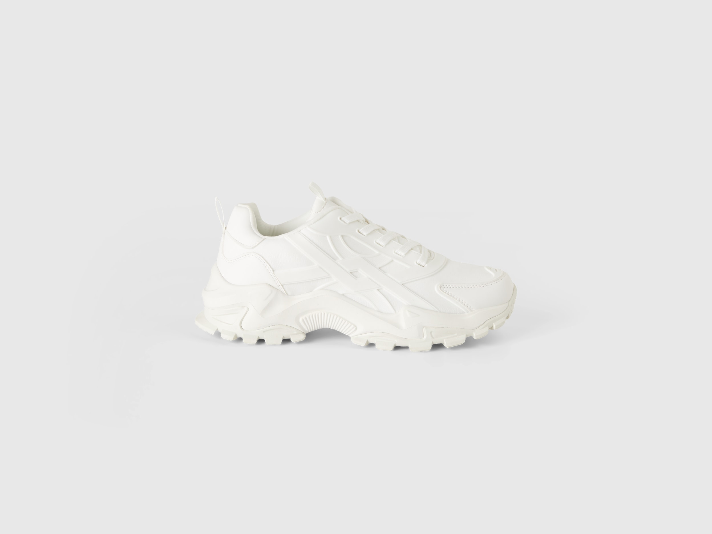 Benetton, White Running Sneakers, size 6, White, Women