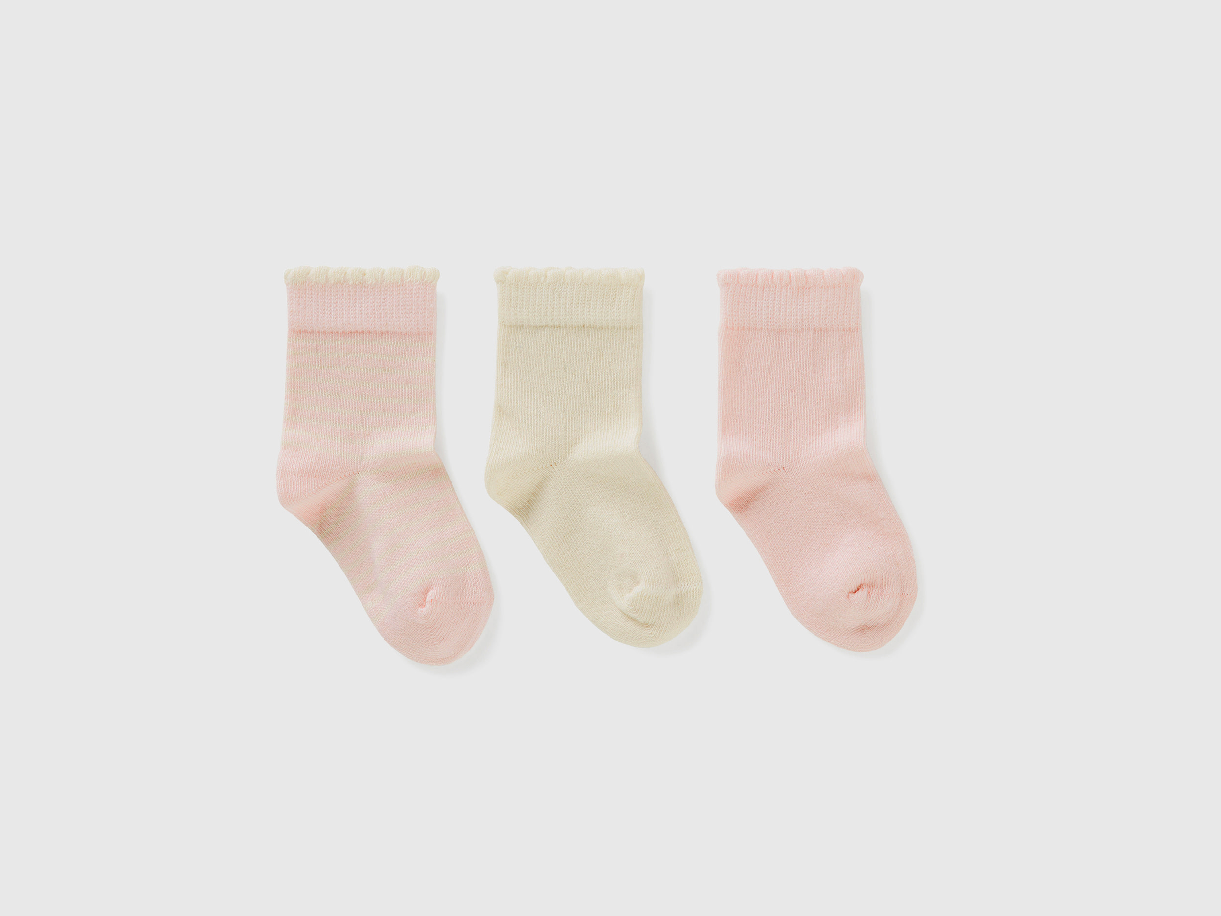 Benetton, Sock Set In Pink Tones, size 0-6, Multi-color, Kids