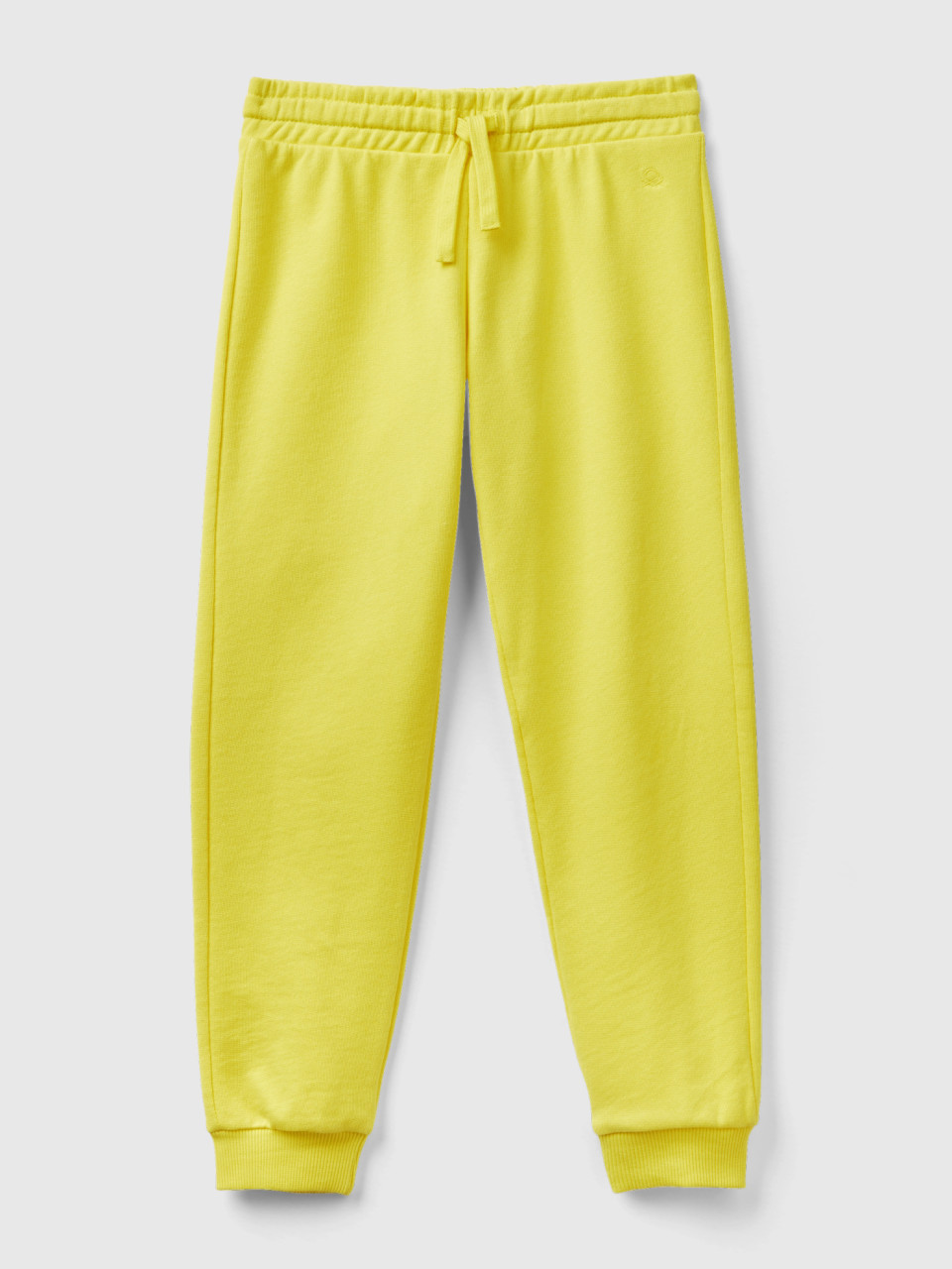Benetton, Sweatpants With Logo, Yellow, Kids