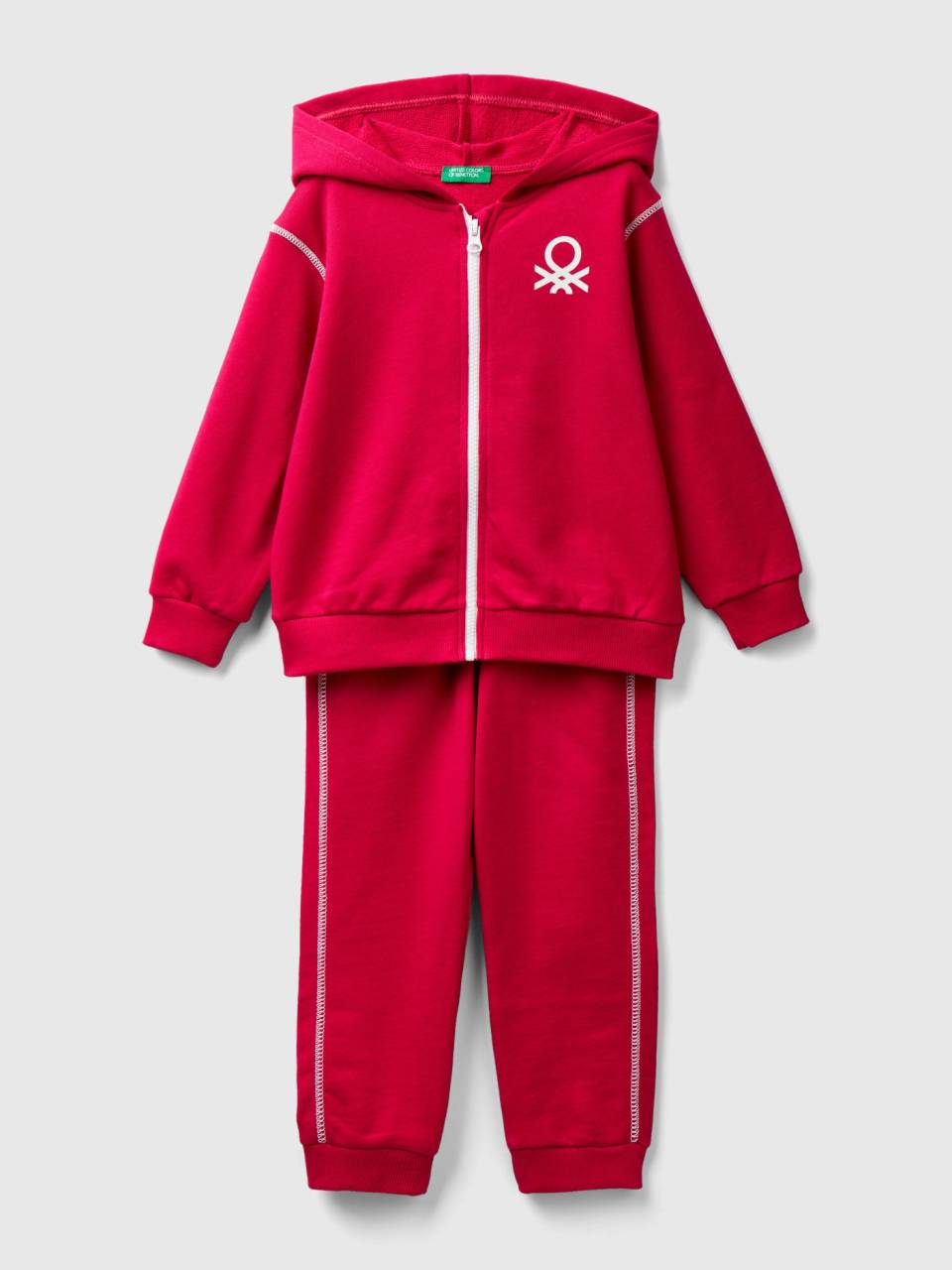 Tuta in felpa 100 cotone Ciclamino Bambino Benetton