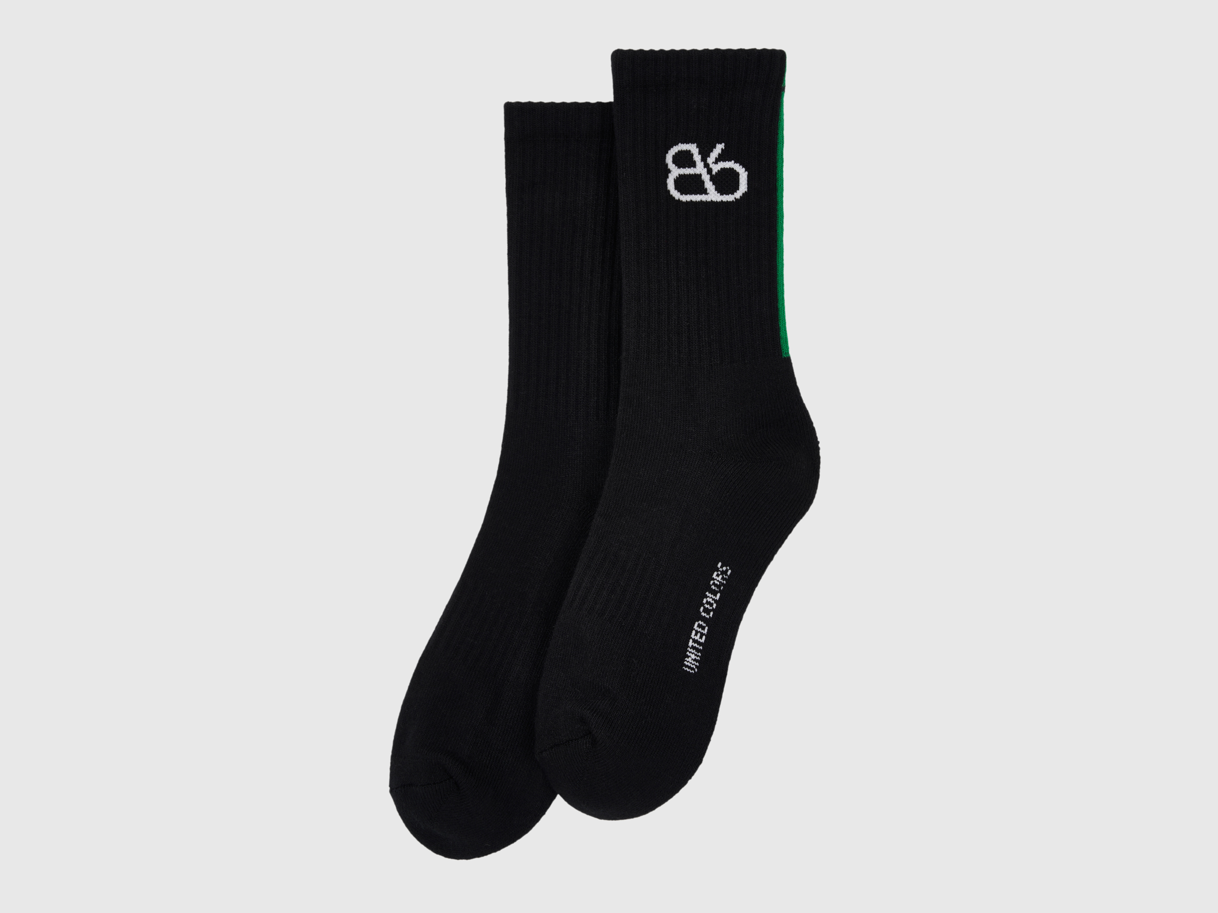 Benetton, Socks In Stretch Cotton Blend, size 5-8, Black, Women