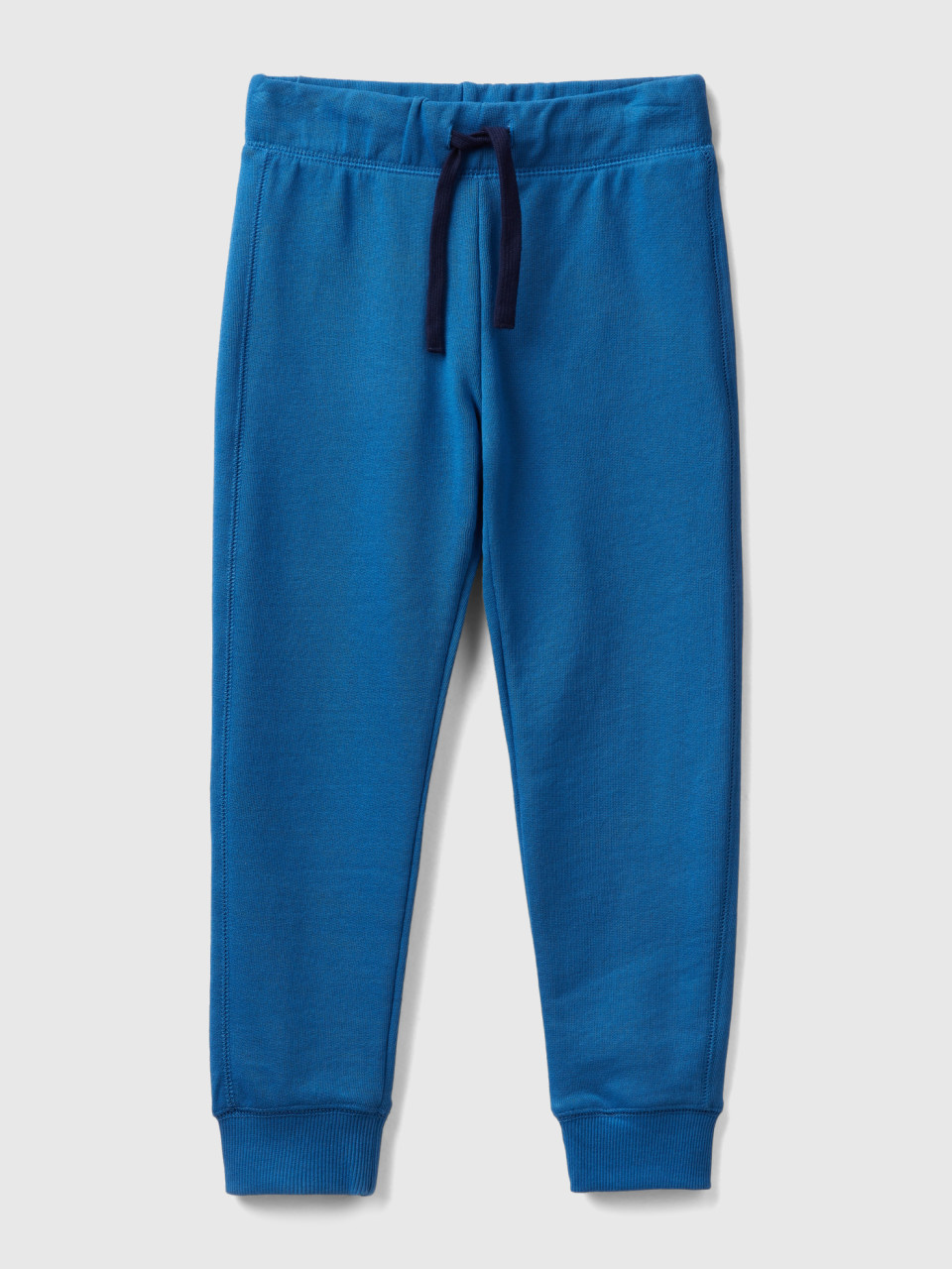Benetton, 100% Cotton Sweatpants, Blue, Kids