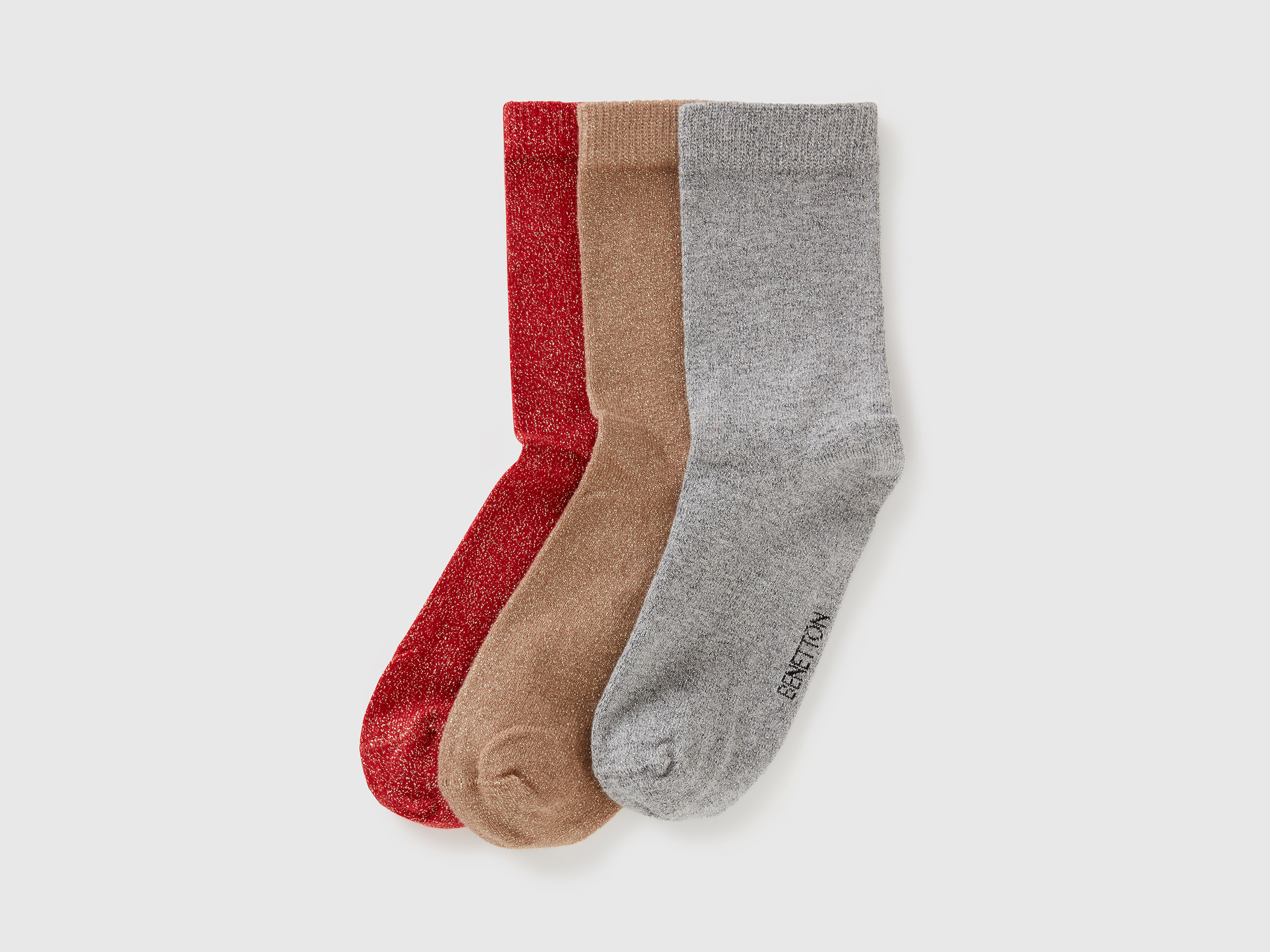 Benetton, Long Socks With Lurex, size 3-4, Multi-color, Kids