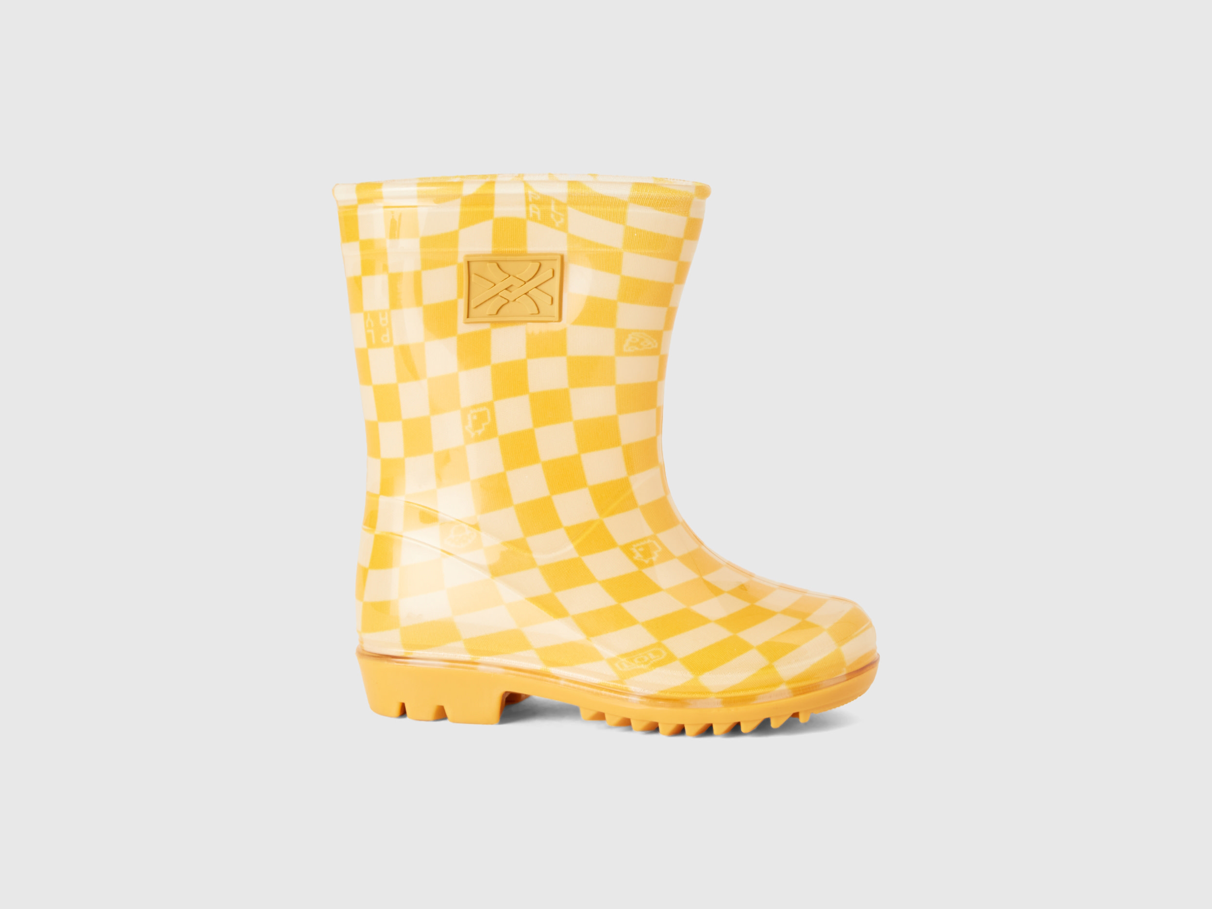 Benetton, Rubber Rain Boots, size 11,5C, Yellow, Kids