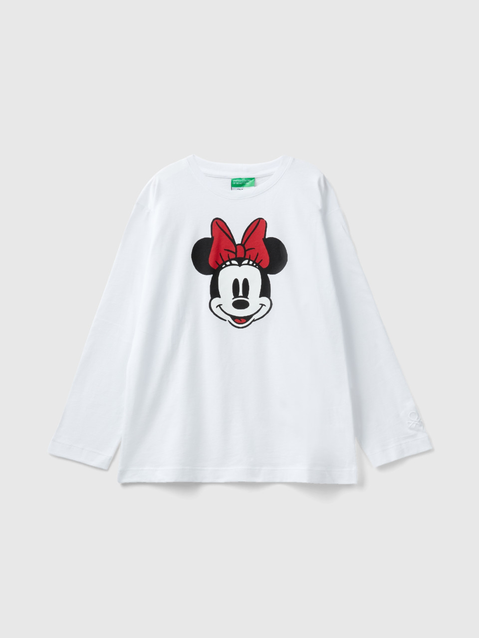 Benetton, White T-shirt With Minnie Mouse Print, White, Kids