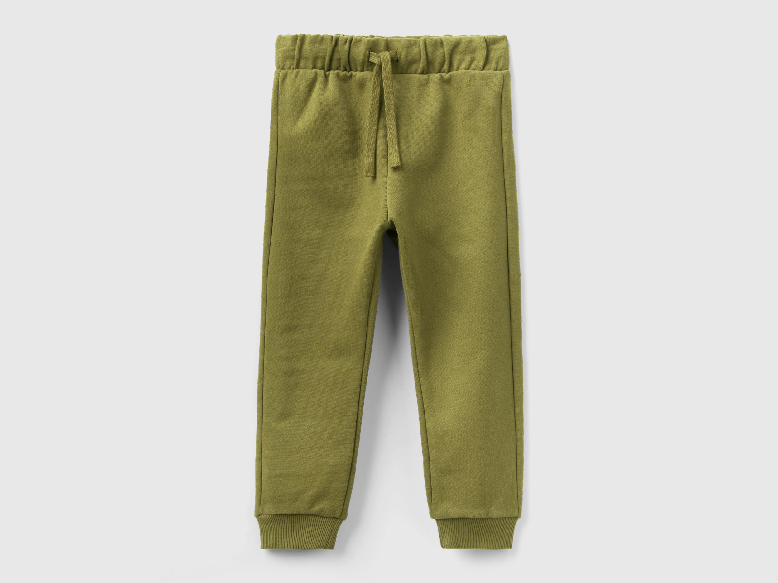 Benetton, Warm Sweat Joggers, size 18-24, Military Green, Kids