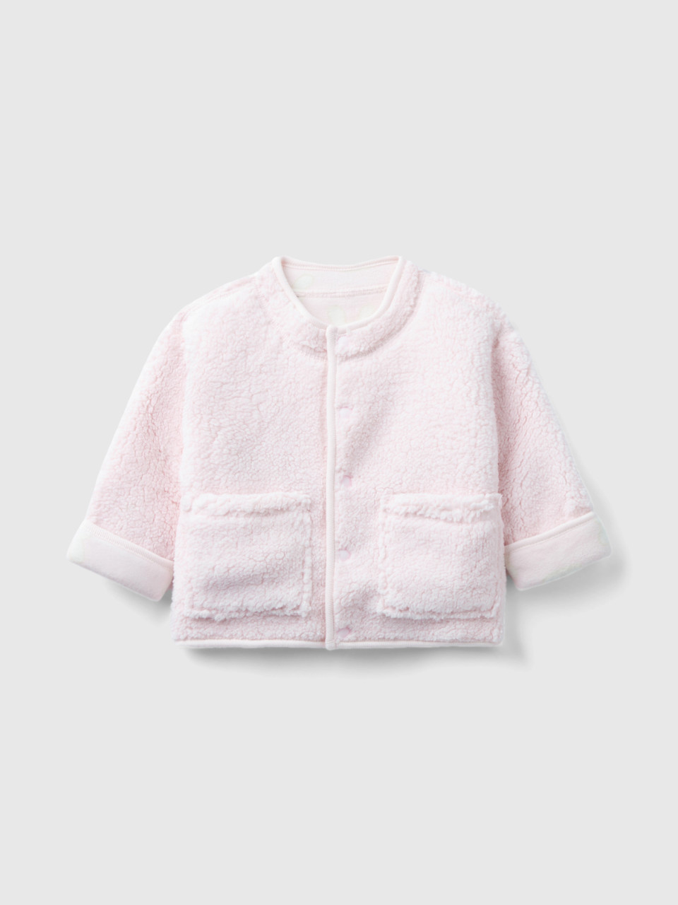 Benetton, Reversible Jacket With Bunnies, Soft Pink, Kids
