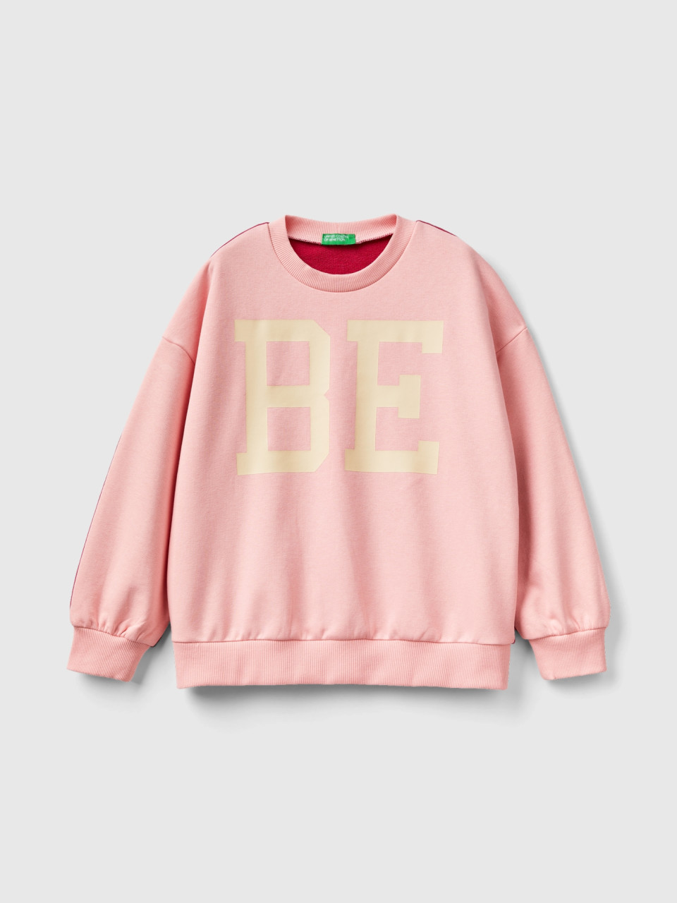 Benetton, Color Block Sweatshirt With Print, Multi-color, Kids