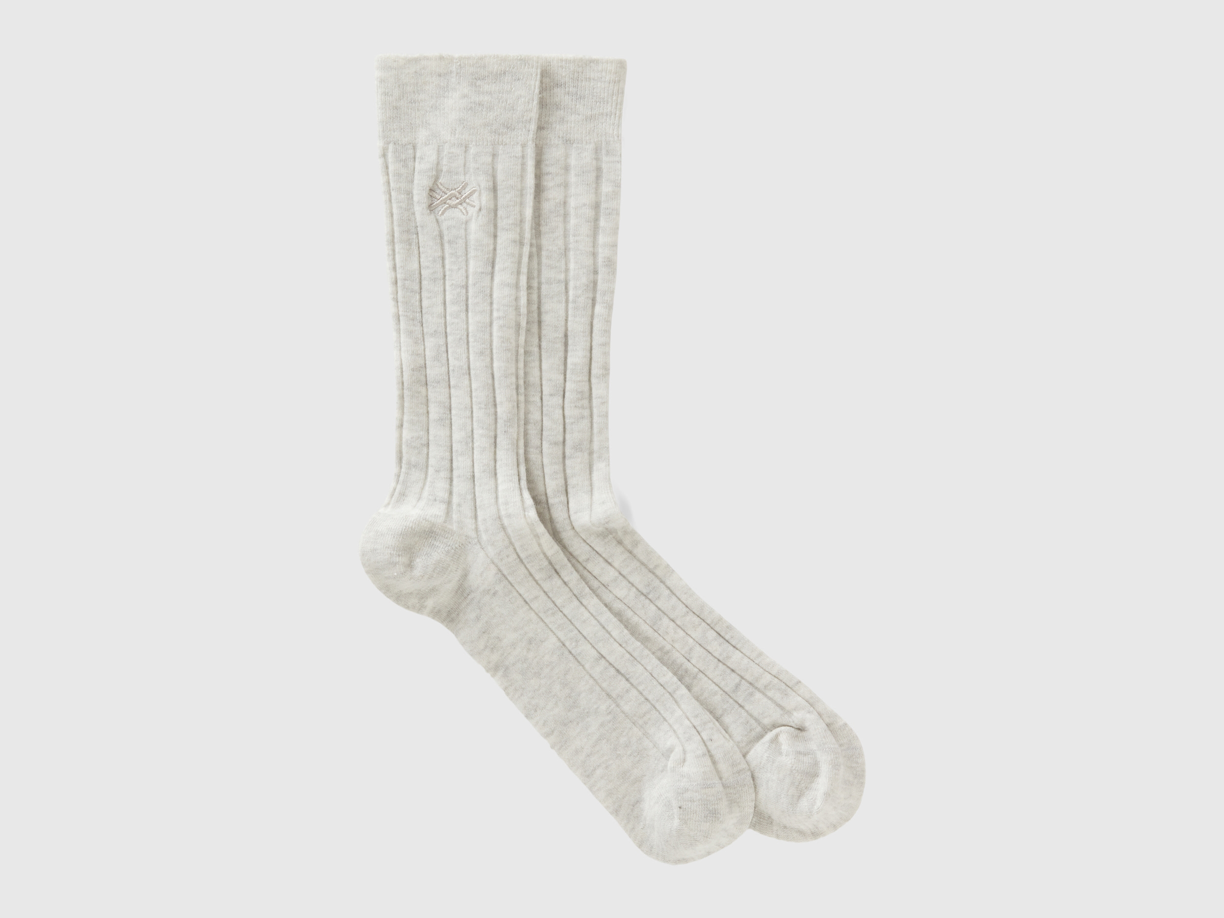 Benetton, Socks In Cashmere Blend, size 8-11, Creamy White, Women