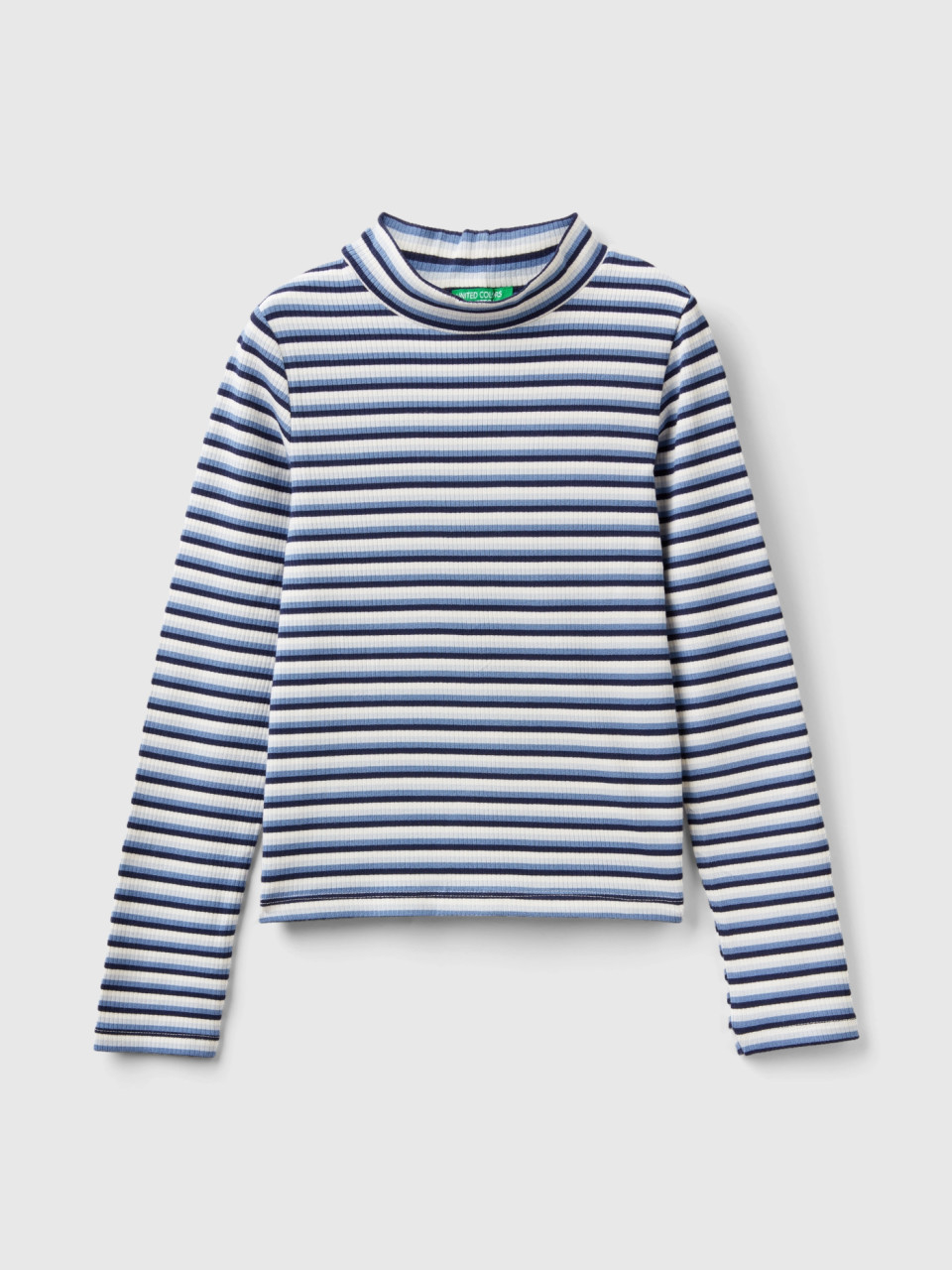 Benetton, Striped Turtleneck T-shirt, Multi-color, Kids