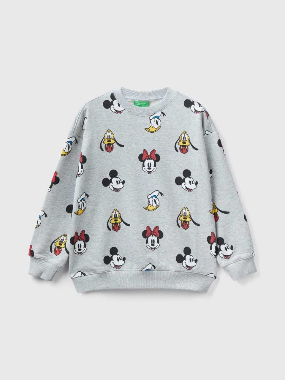 Benetton, Gray Sweatshirt With Disney Print, Gray, Kids