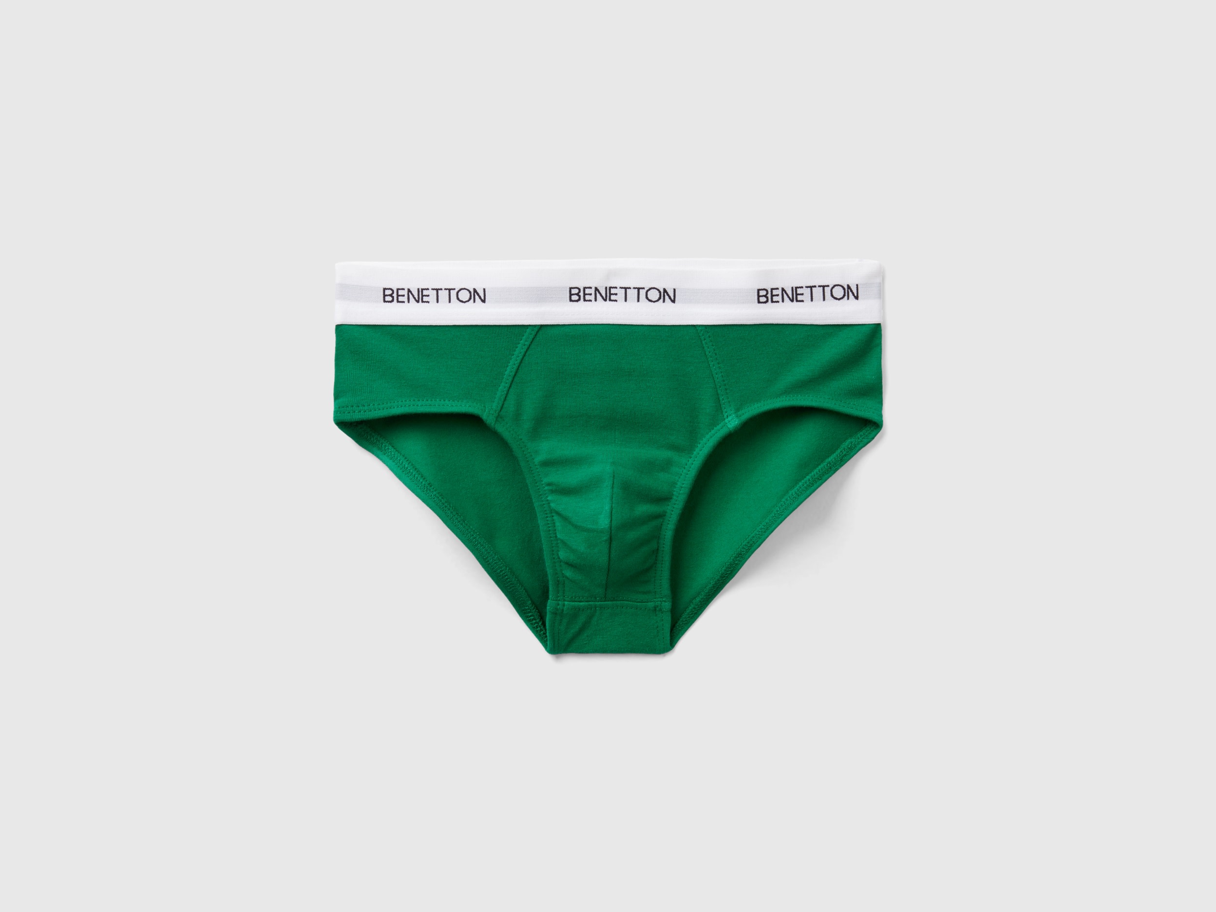 Benetton, Underwear In Stretch Organic Cotton, size 18-24, Green, Kids