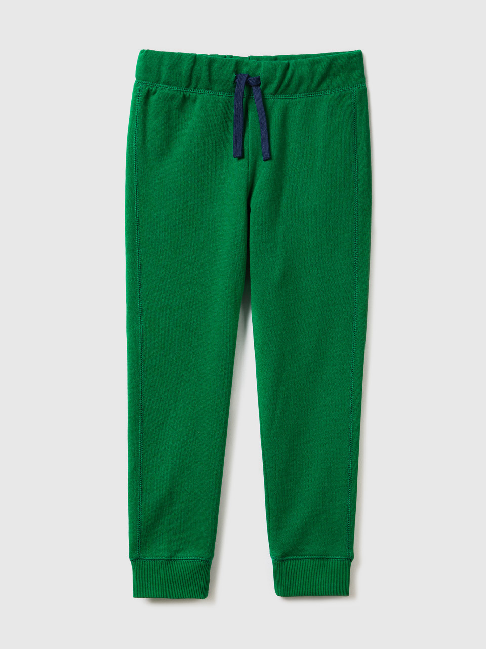 Benetton, 100% Cotton Sweatpants, Green, Kids
