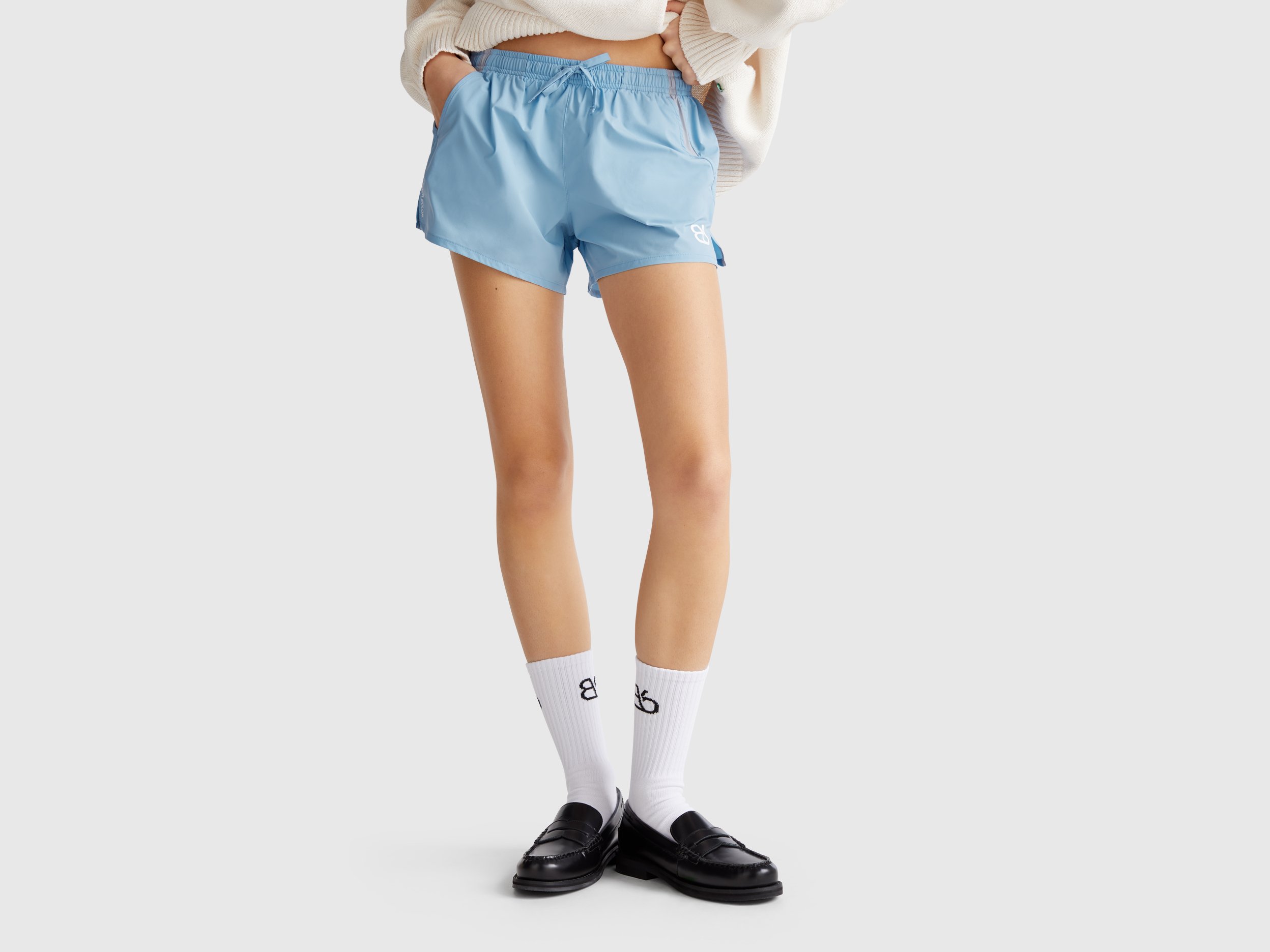 Benetton, Short En Nylon, taille L, Bleu Ciel - United Colors of Benetton - Modalova