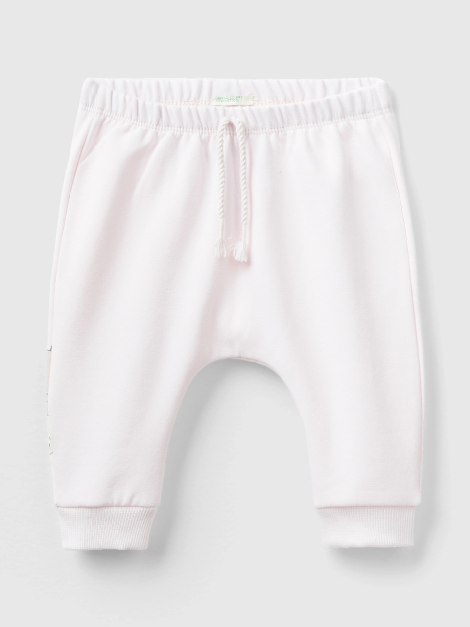 Benetton, Warm Sweat Trousers With Pocket, Soft Pink, Kids