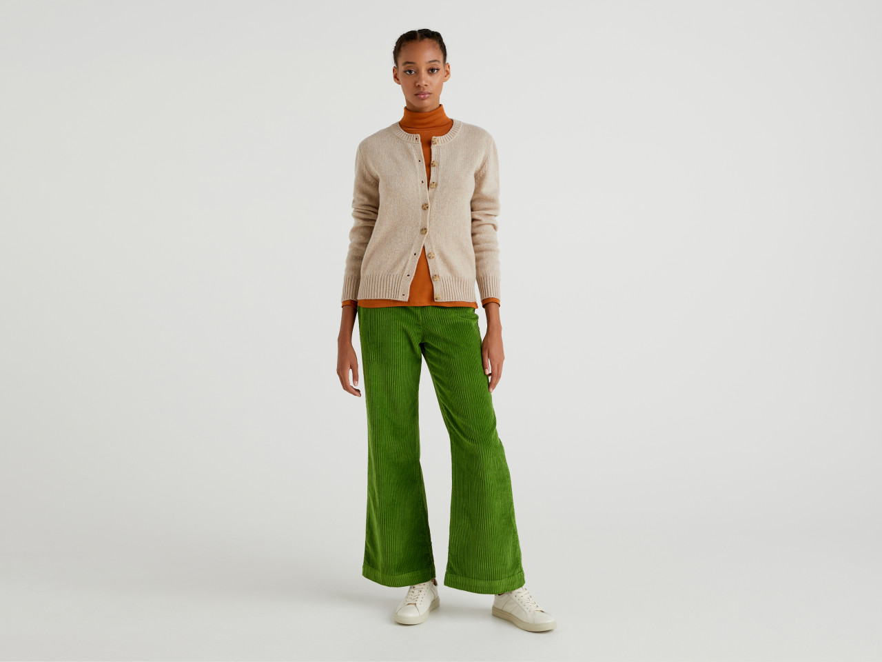 Pantaloni Cinque Tasche In Velluto United Colors of Benetton Donna Abbigliamento Pantaloni e jeans Pantaloni Pantaloni in velluto 