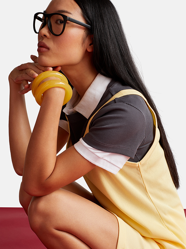 Benetton, Robe Midi En Coton Mélangé, taille M, Jaune - United Colors of Benetton - Modalova