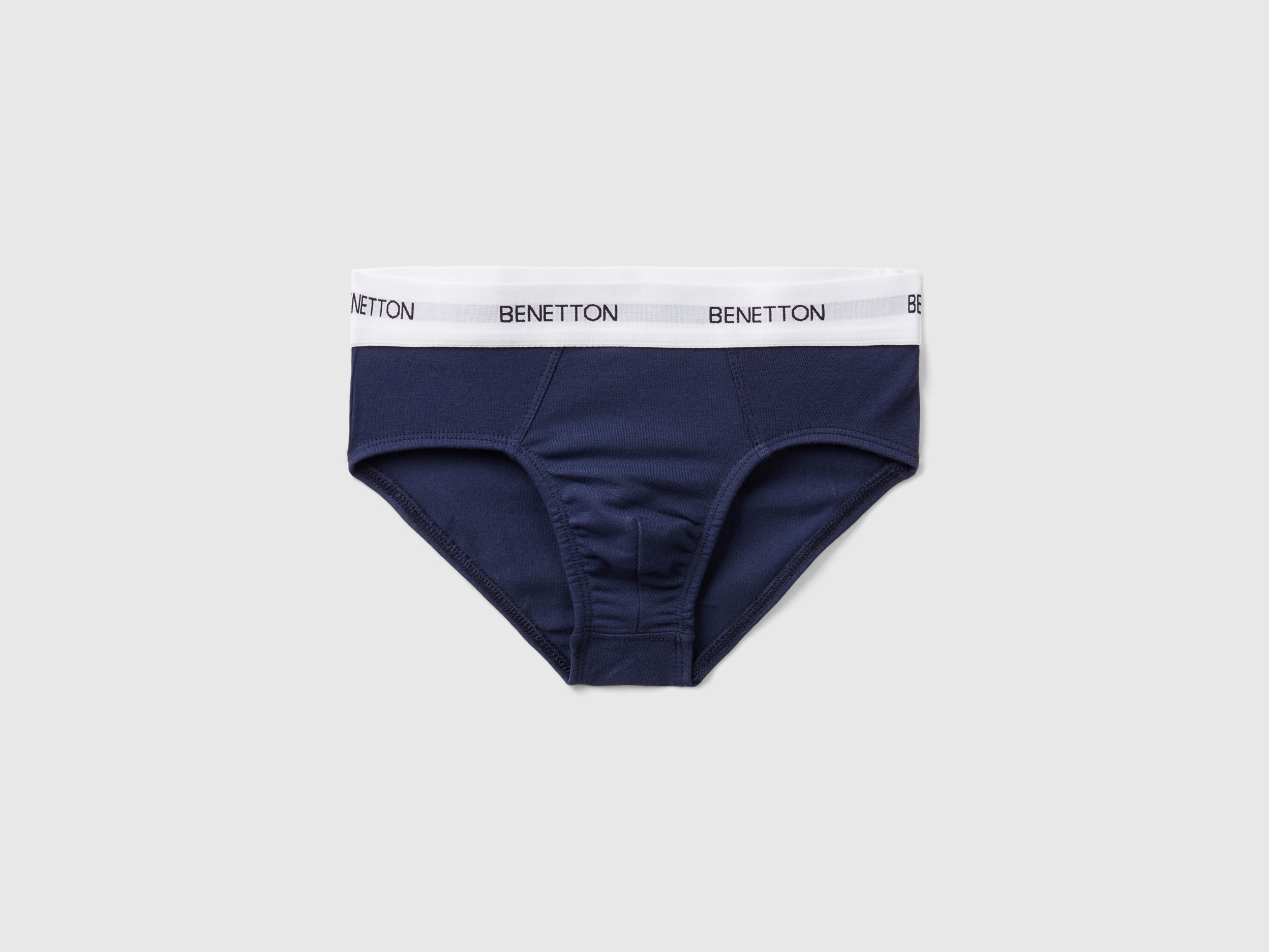 Benetton, Underwear In Stretch Organic Cotton, size XS, Dark Blue, Kids
