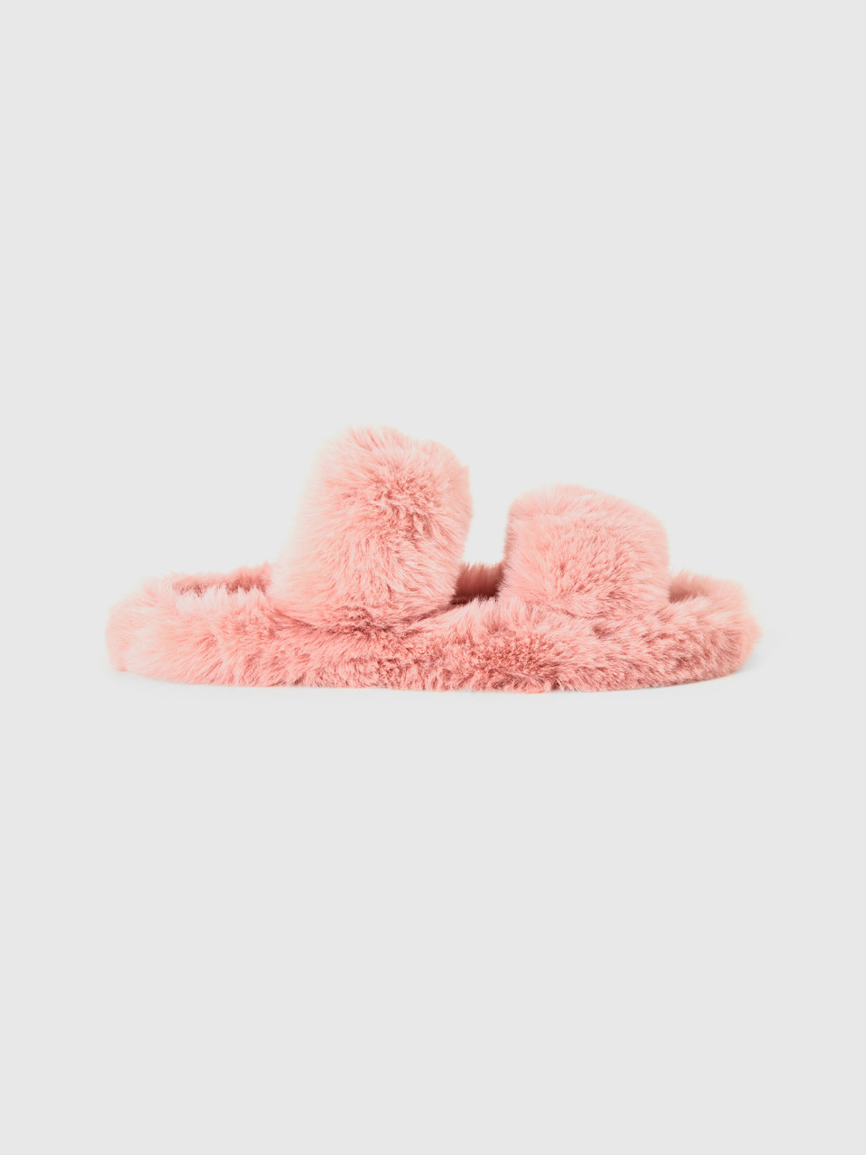 Benetton, Slippers In Faux Fur,5, Pink