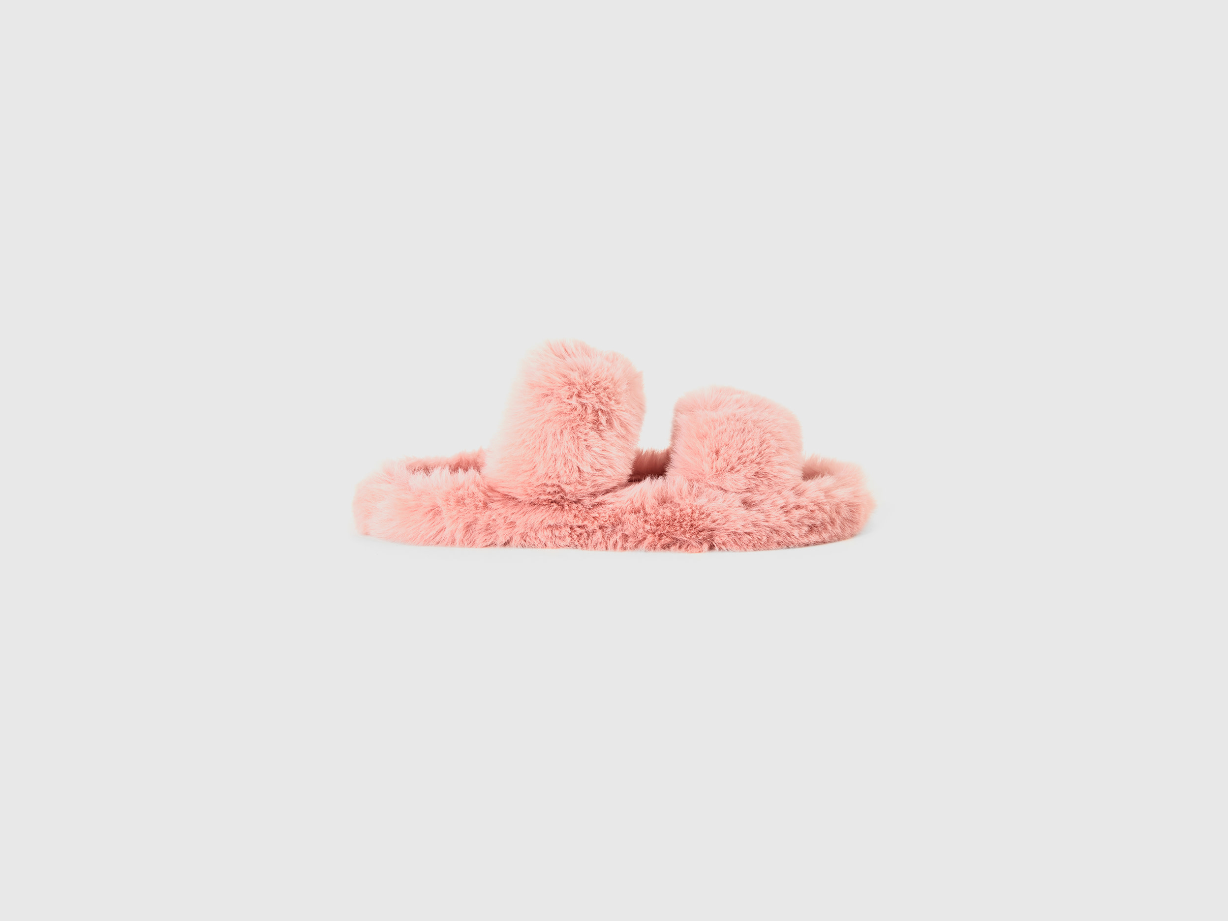 Benetton, Slippers In Faux Fur, size 2,5, Pink, Women