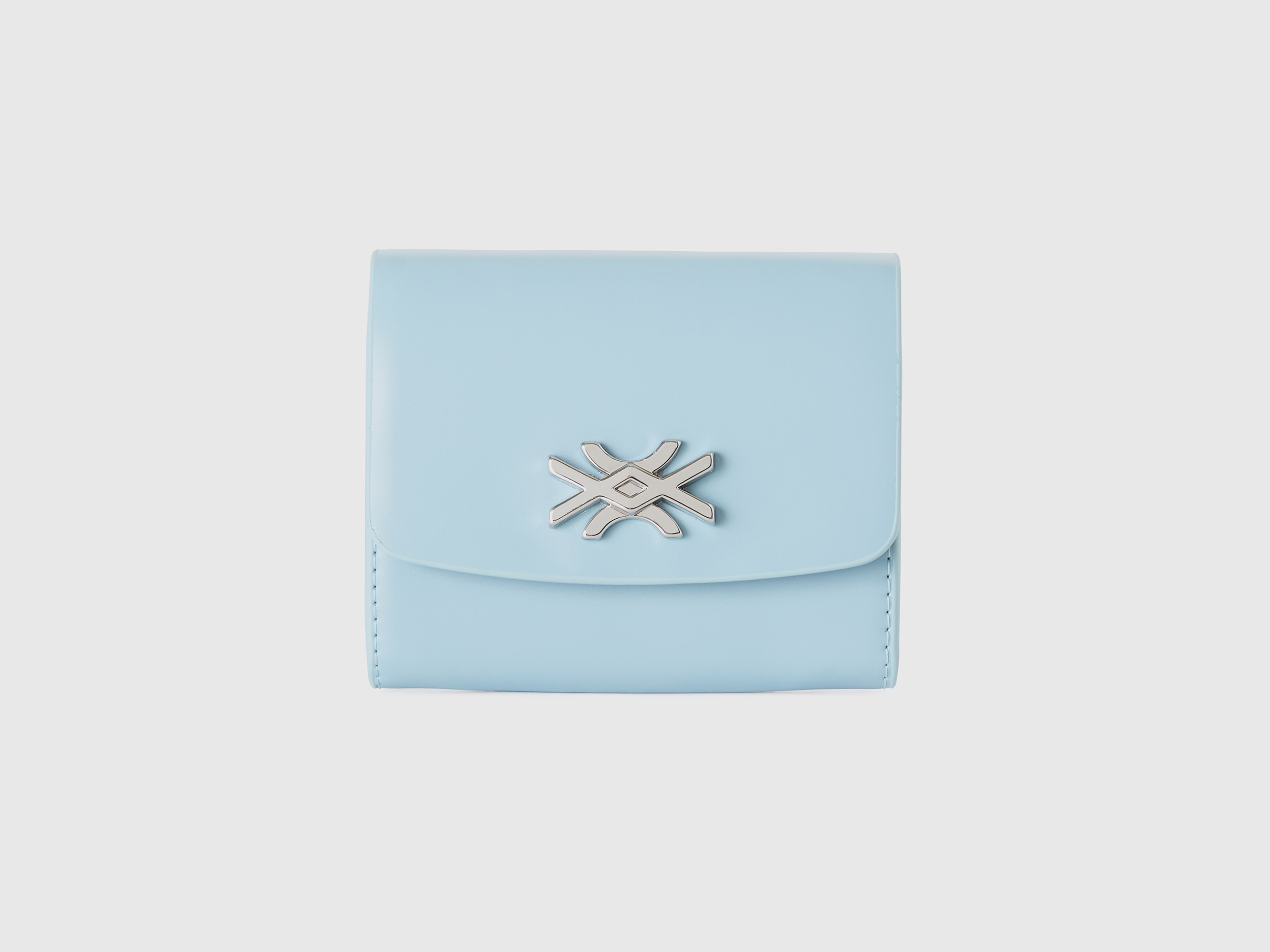 Benetton, Small Wallet In Imitation Leather, size OS, Sky Blue, Women