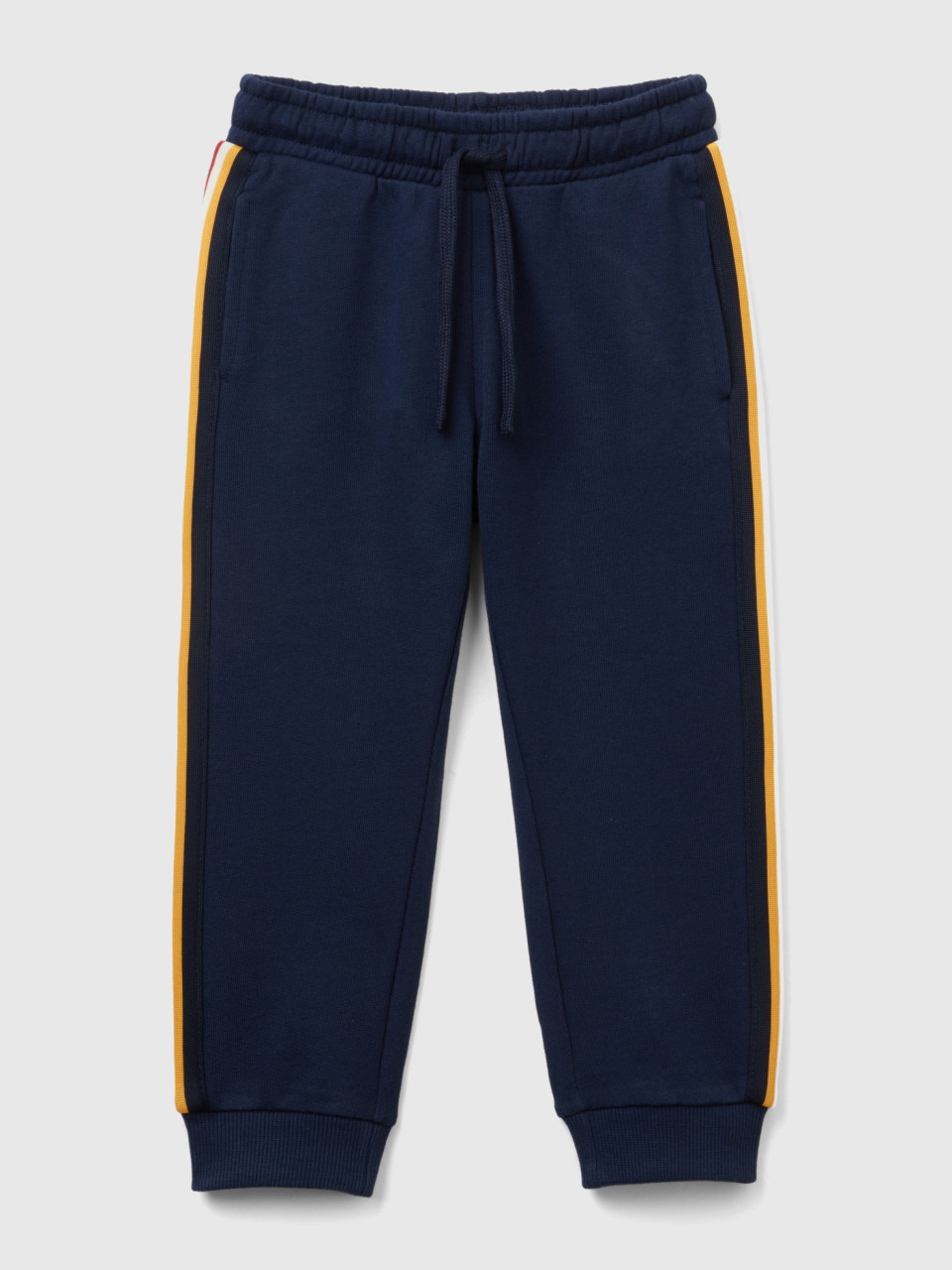 Benetton, Sweat Joggers With Bands, Dark Blue, Kids